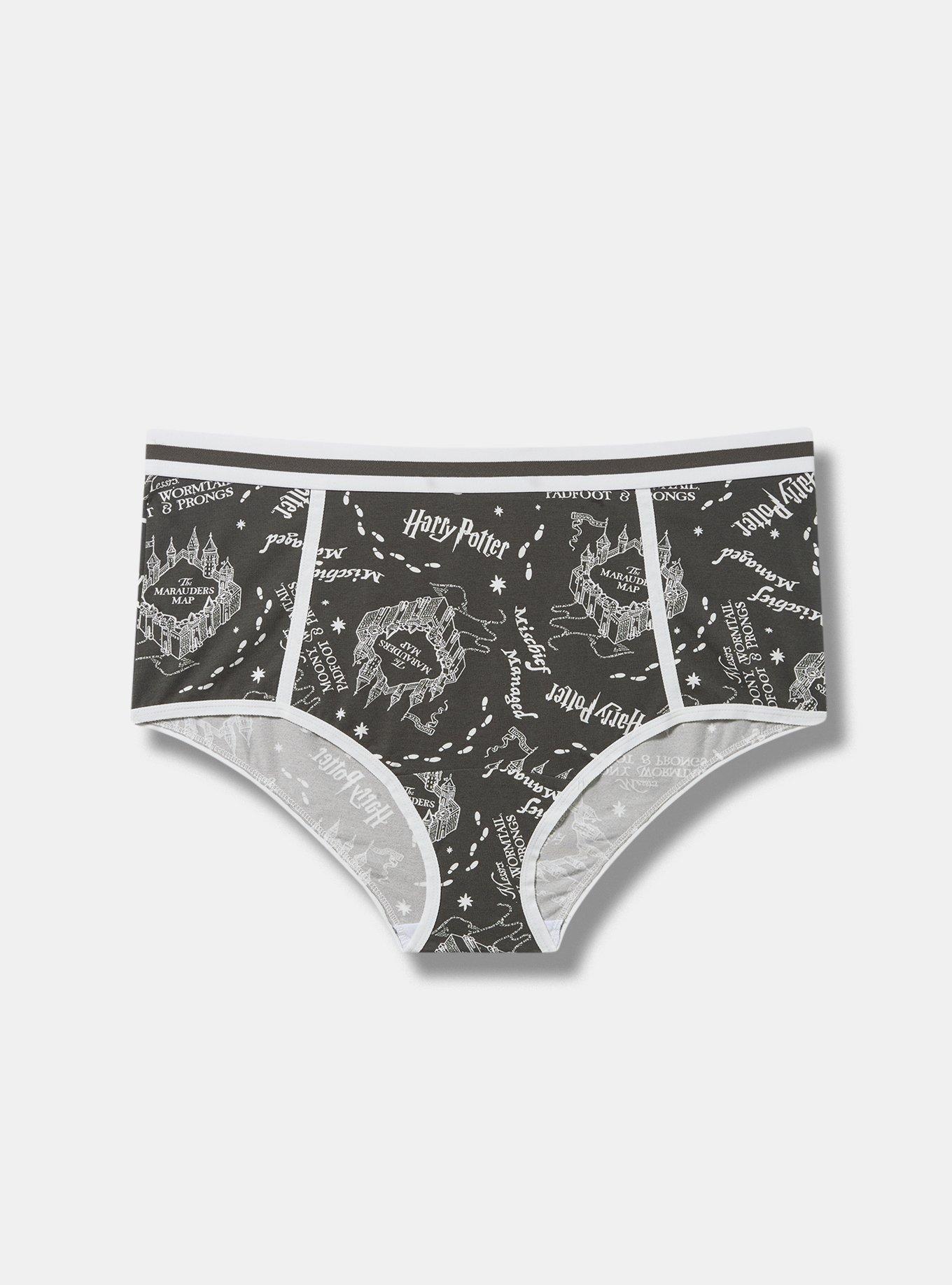 Harry Potter Map Mid-Rise Cotton Brief Panty