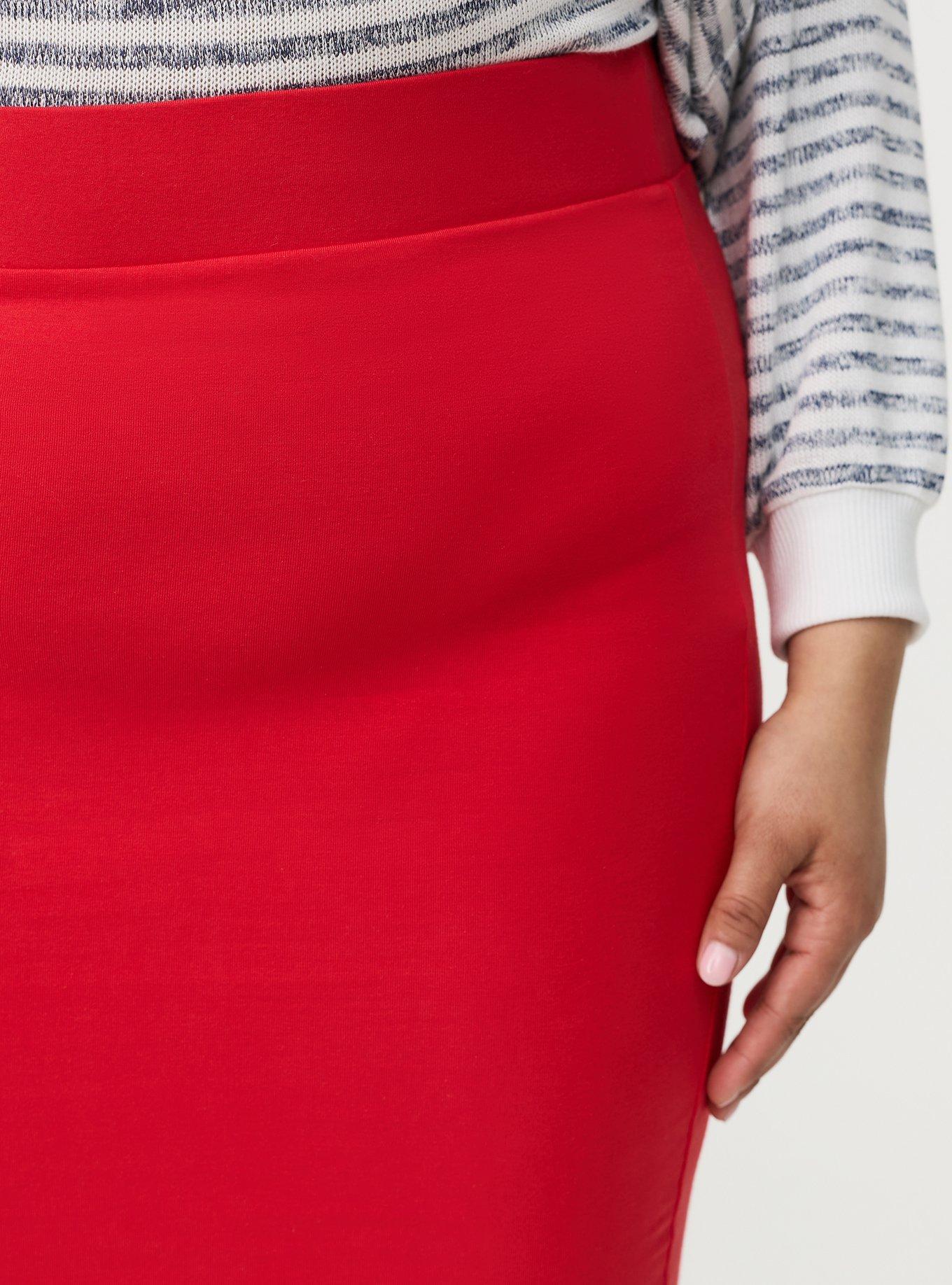 Signature Waist Mini Skirt, TRUE RED, alternate