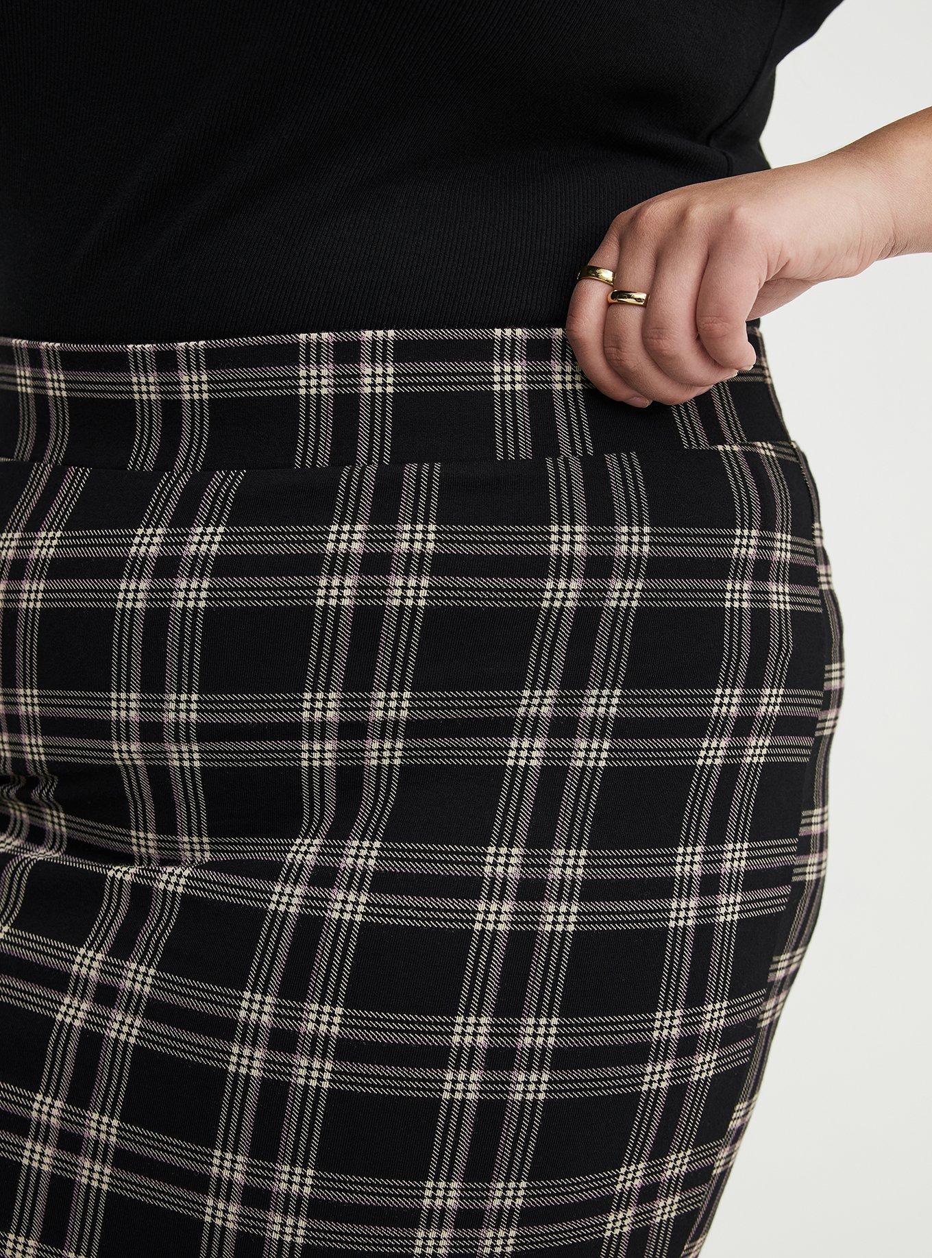 Signature Waist Mini Skirt, EXTRA TEXTURE PLAID BLACK, alternate