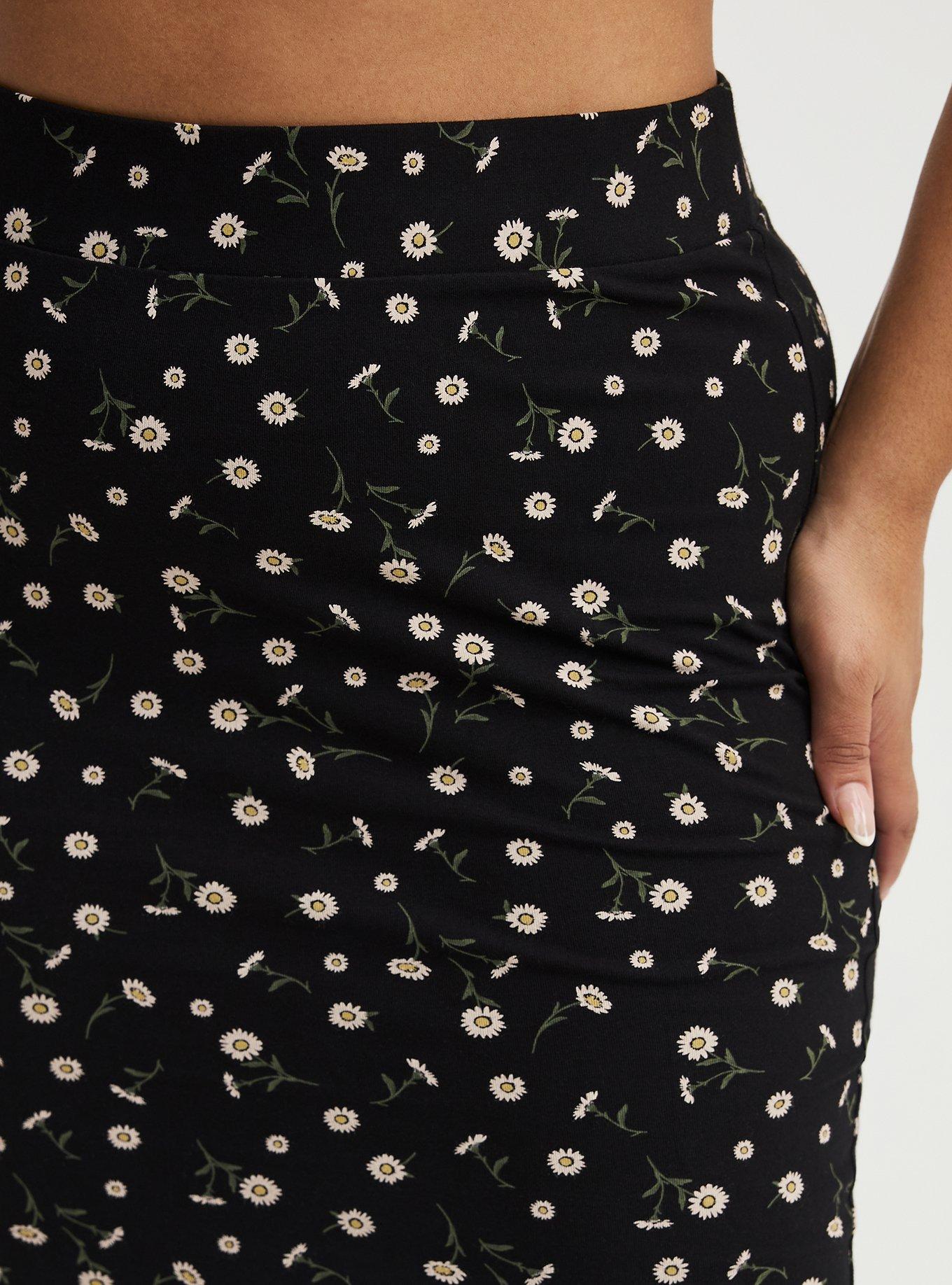 Signature Waist Mini Skirt, DAINTY DAISY FLORAL BLACK, alternate