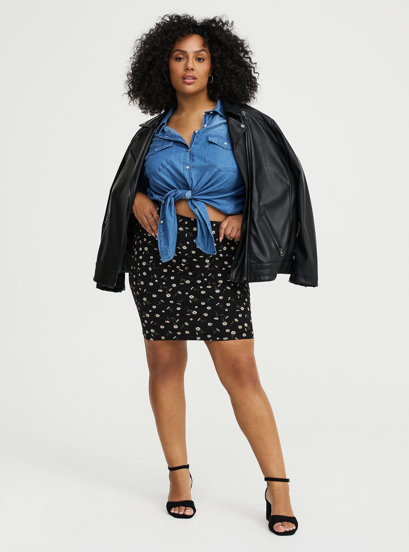 Signature Waist Mini Skirt, DAINTY DAISY FLORAL BLACK, alternate