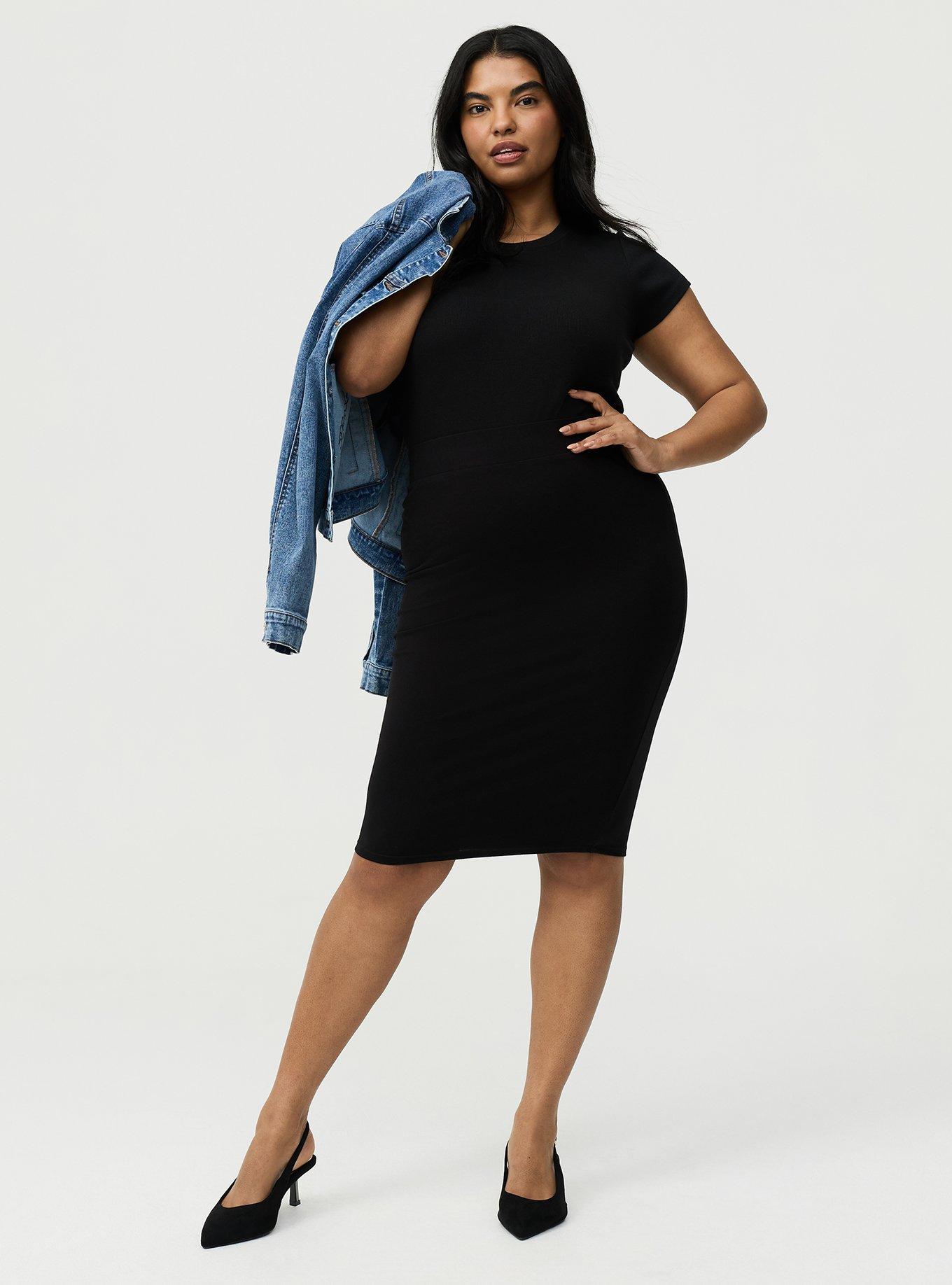 Signature Waist Pencil Skirt, BLACK, alternate