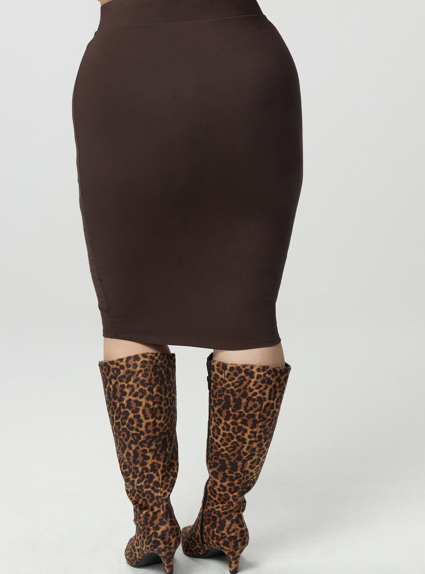 Signature Waist Pencil Skirt, JAVA, alternate
