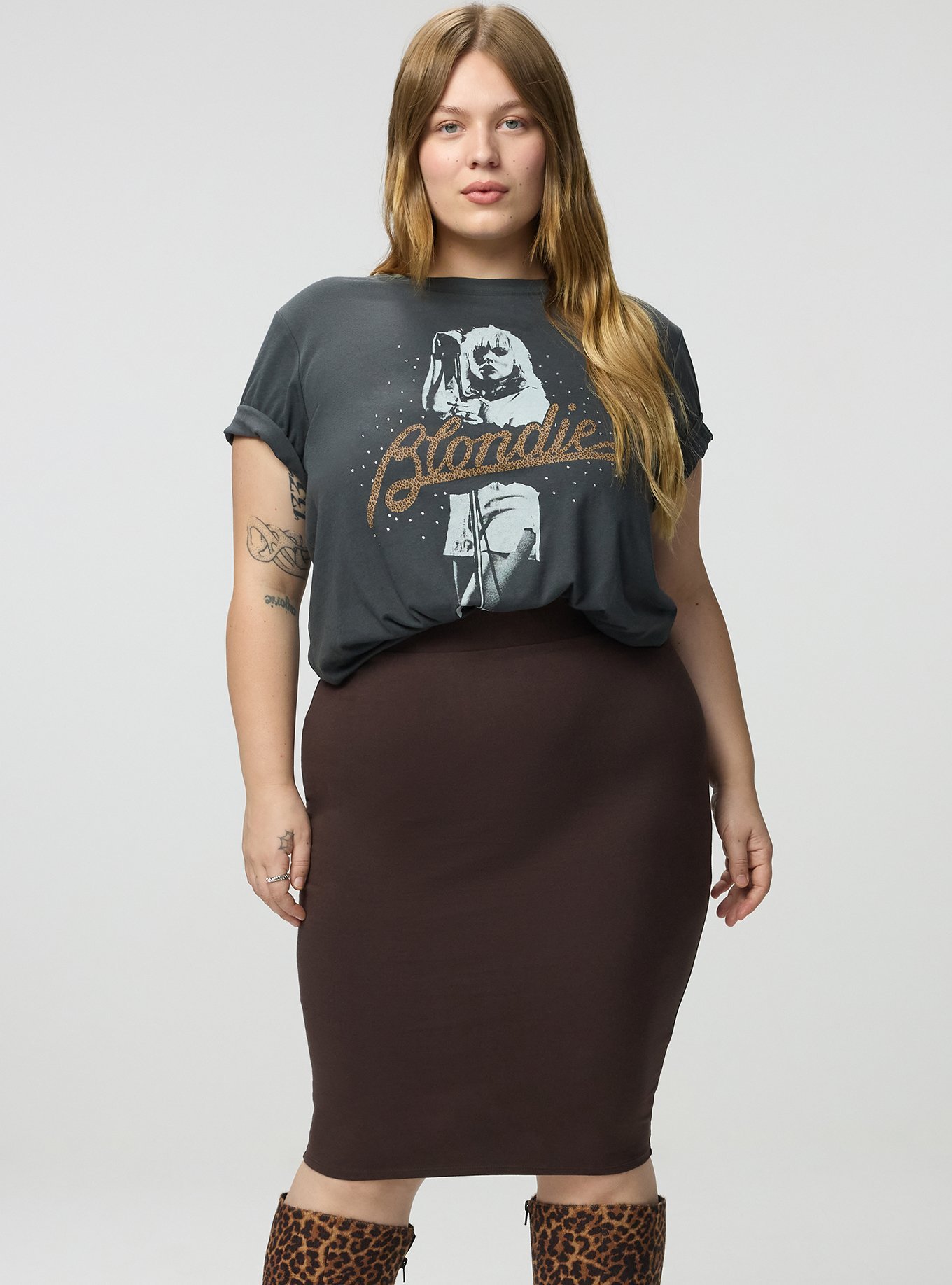 Signature Waist Pencil Skirt, JAVA, hi-res
