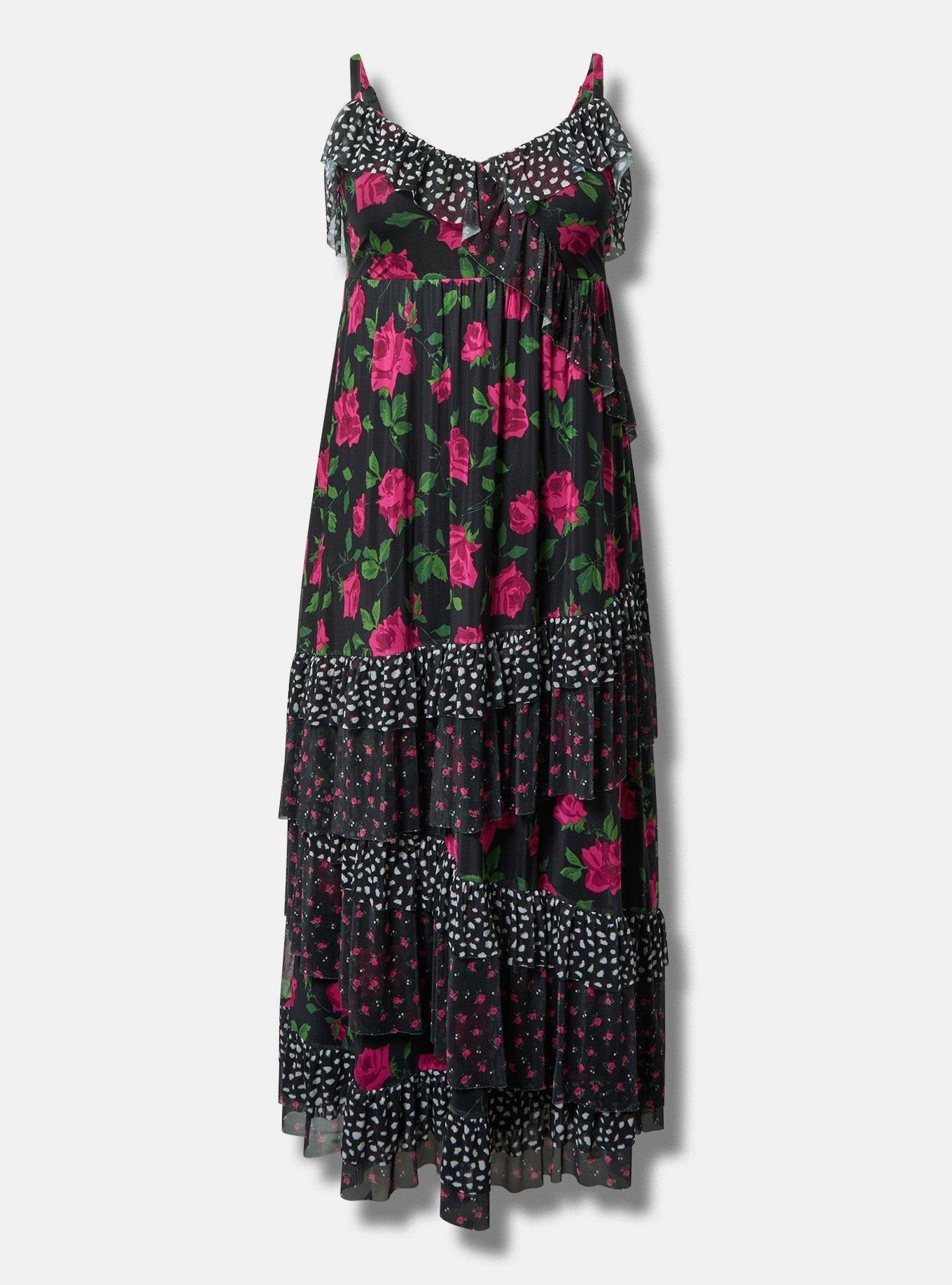 Plus Size Betsey Johnson Floral Maxi Ruffle Dress Torrid