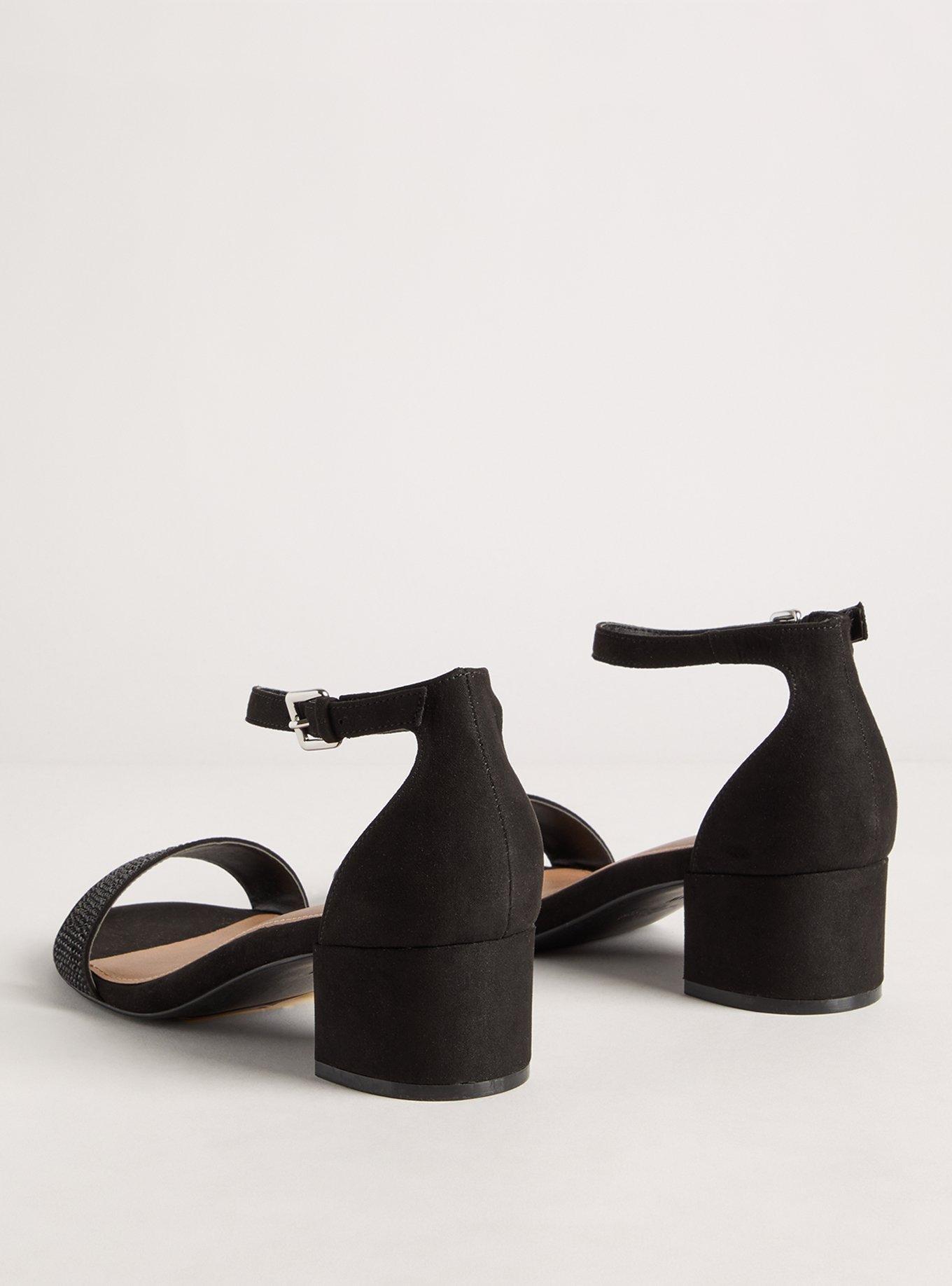 Embellished Strap Block Heel (WW)