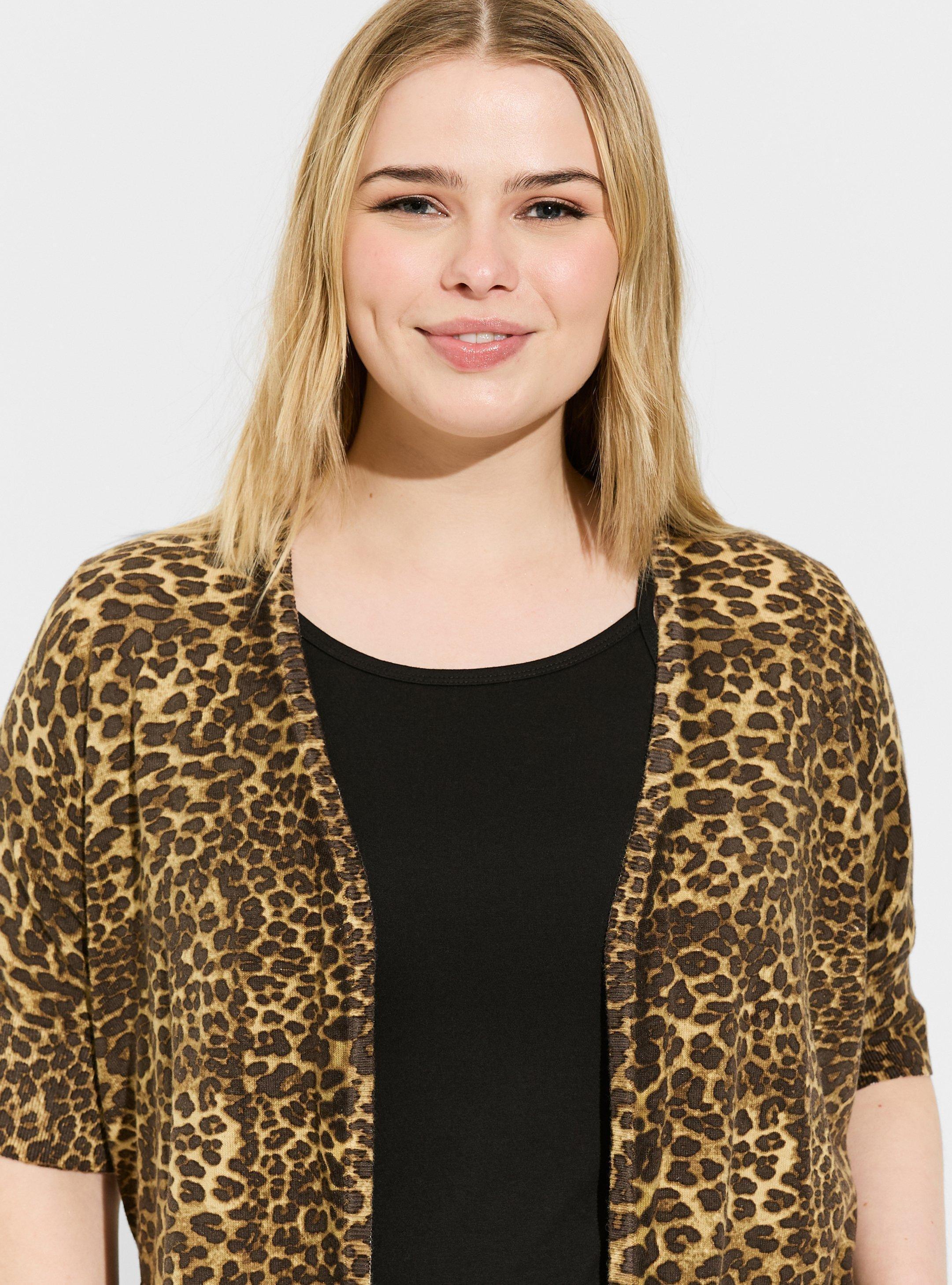 Betsey Johnson Leopard Elbow Sleeve Shrug