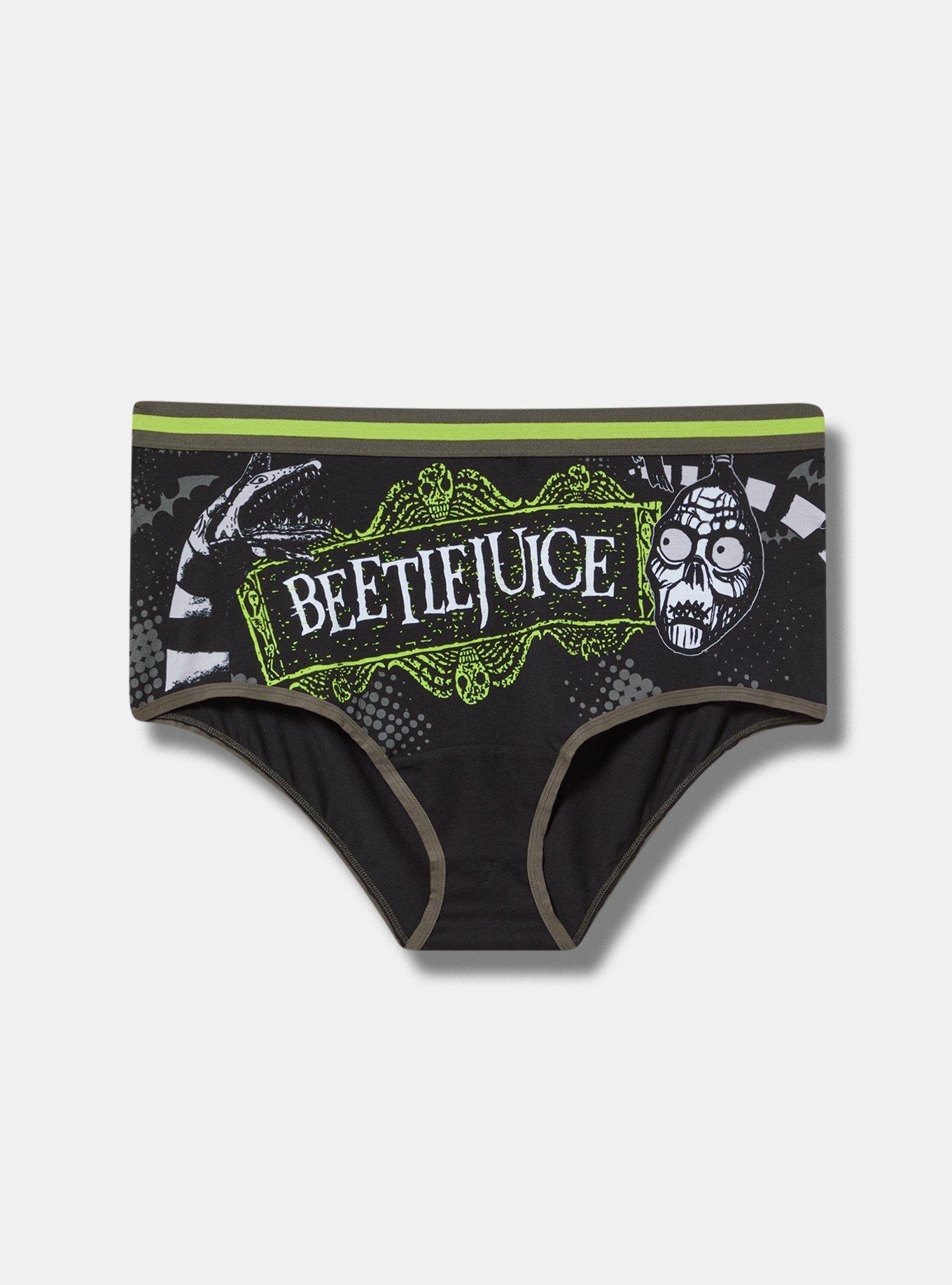 Beetlejuice Cotton Mid-Rise Brief Panty