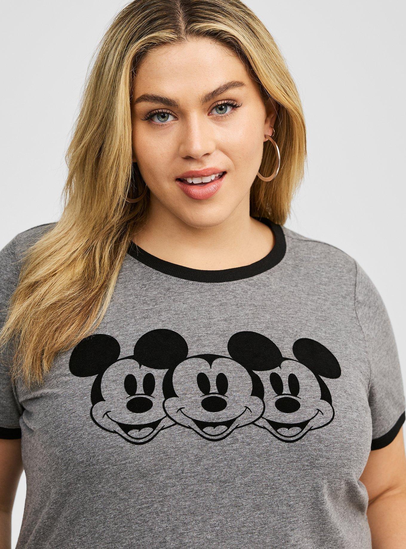 Disney Mickey Classic Fit Cotton Ringer Top