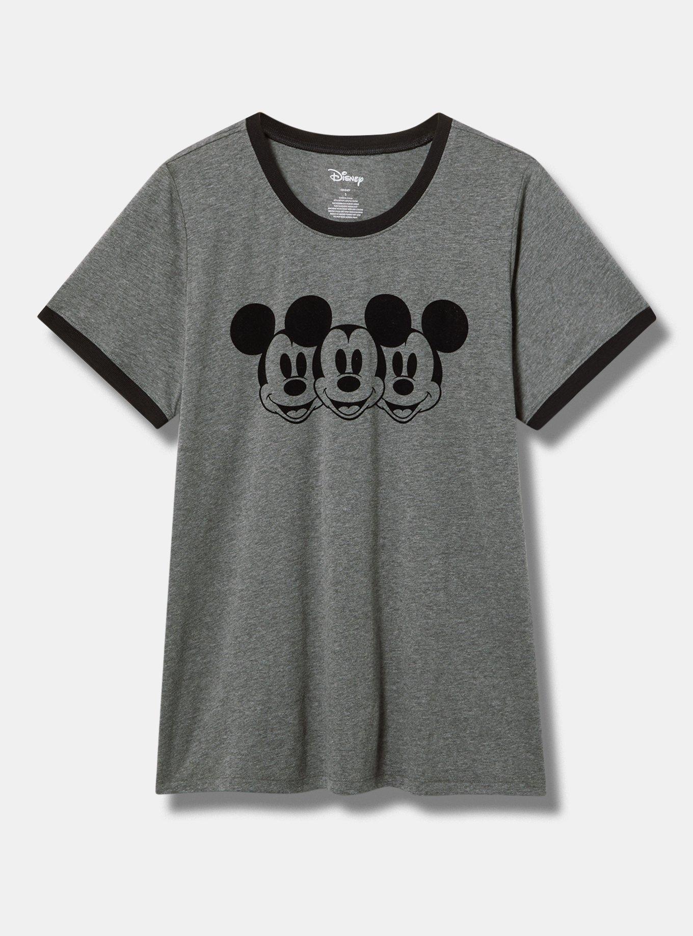 Disney Mickey Classic Fit Cotton Ringer Top