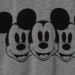 Disney Mickey Classic Fit Cotton Ringer Top, HEATHER GREY, swatch