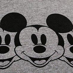 Disney Mickey Classic Fit Cotton Ringer Top, HEATHER GREY, swatch