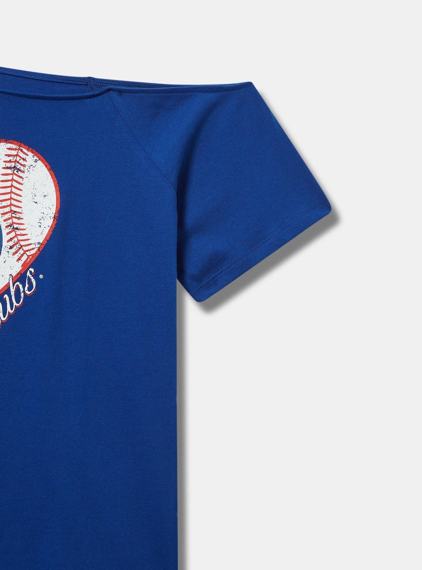 MLB Chicago Cubs Classic Fit Cotton Off Shoulder Tee