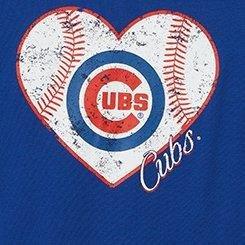 MLB Chicago Cubs Classic Fit Cotton Off Shoulder Tee, BLUE, swatch