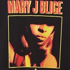Mary J Blige Classic Fit Cotton Crew Tee, DEEP BLACK, swatch