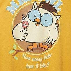 Tootsie Pop Owl Classic Fit Cotton Crew Tee, MINERAL YELLOW, swatch