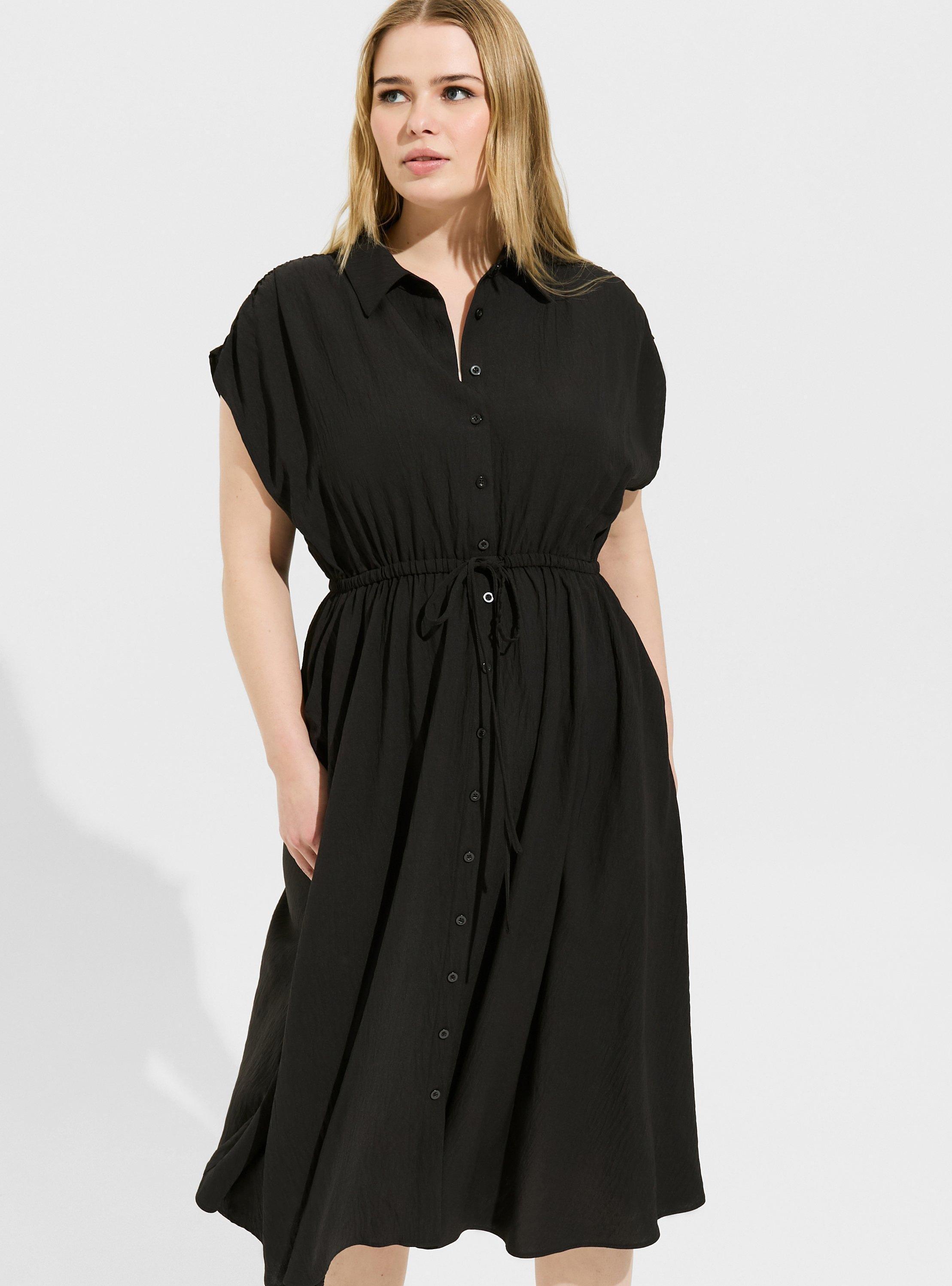 Midi Vacation Silk Dolman Sleeve Shirtdress