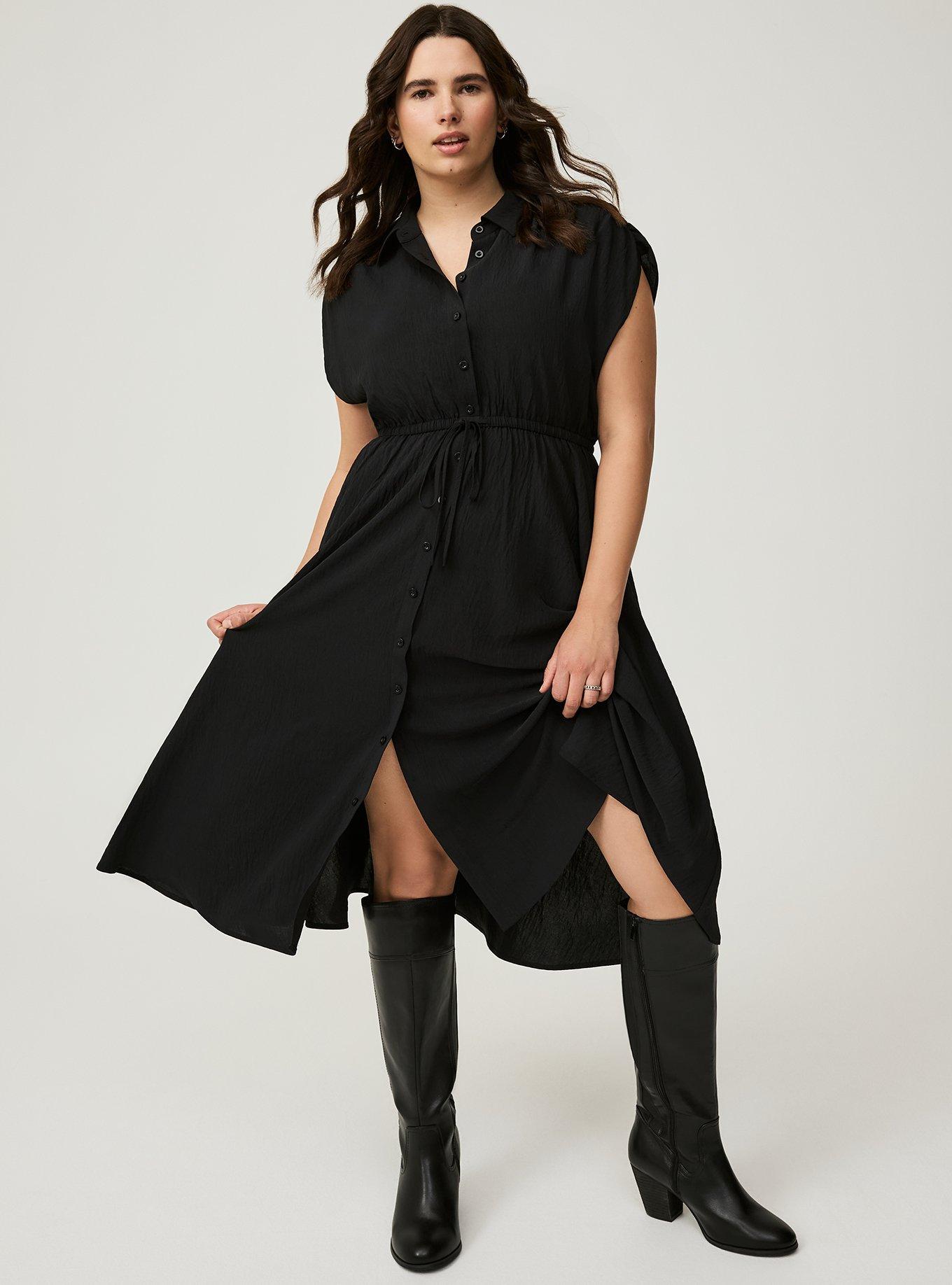 Midi Vacation Silk Dolman Sleeve Shirtdress