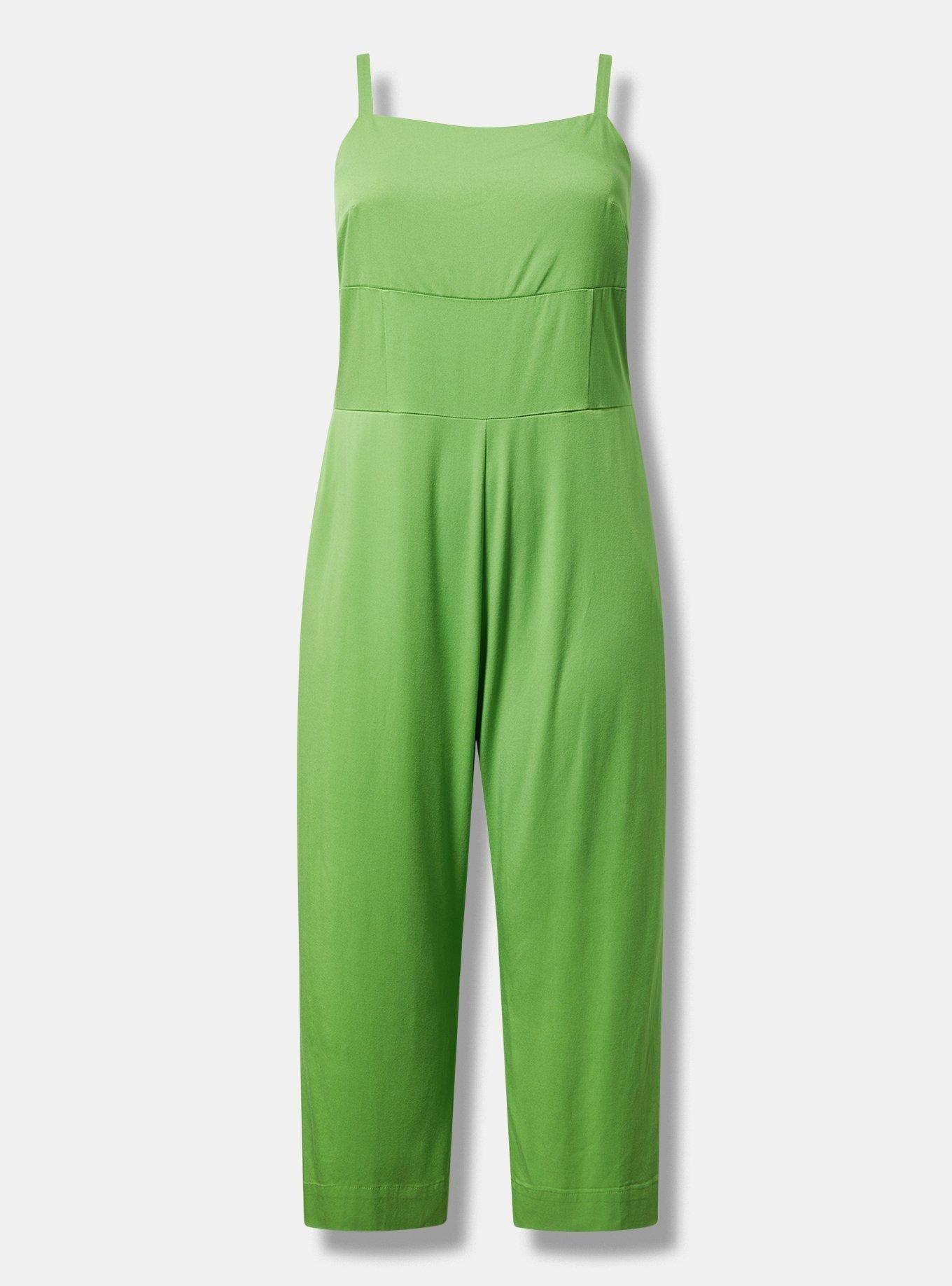 Stretch Challis Tie Back Wide Leg Jumpsuit