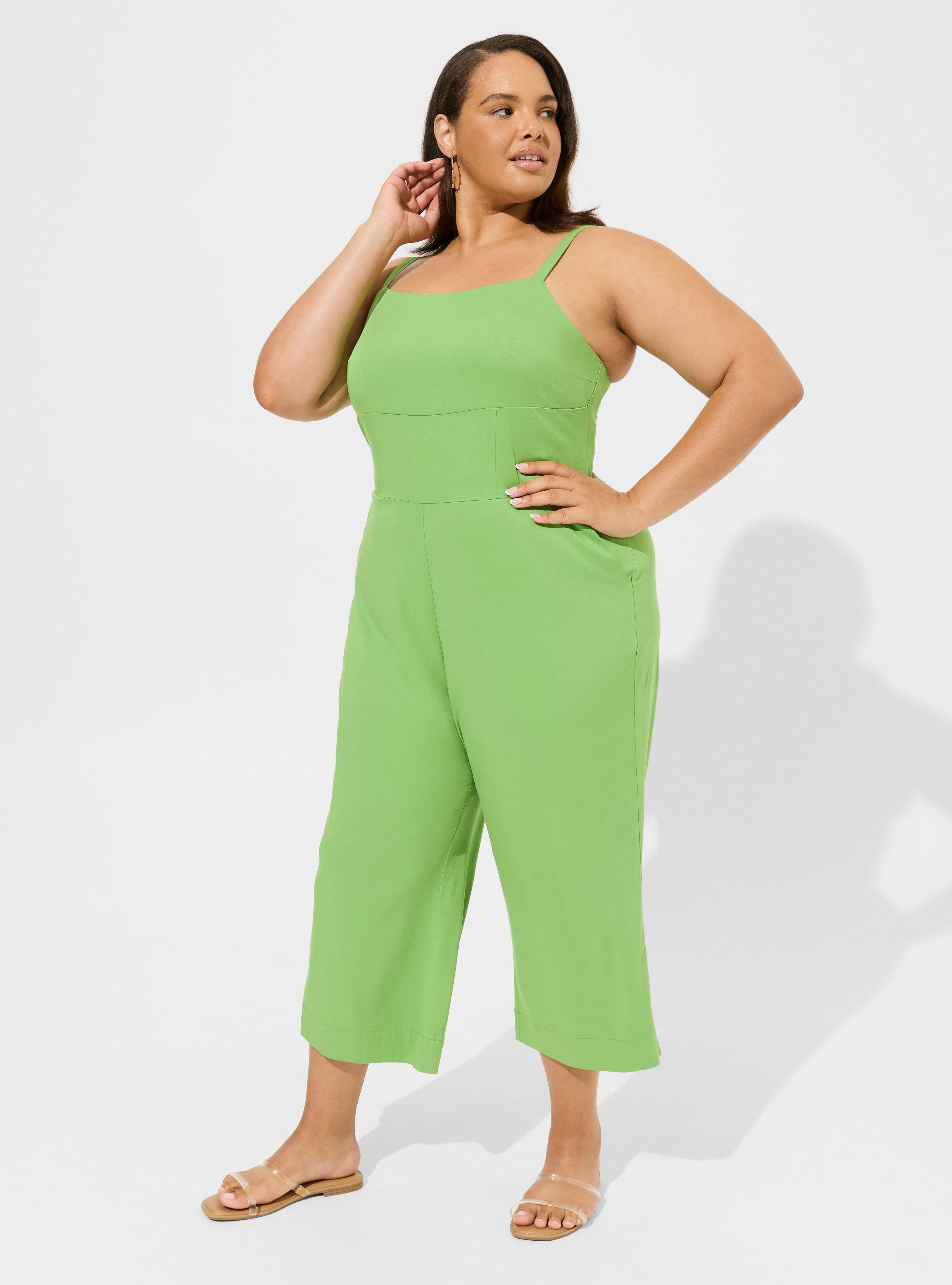 Stretch Challis Tie Back Wide Leg Jumpsuit