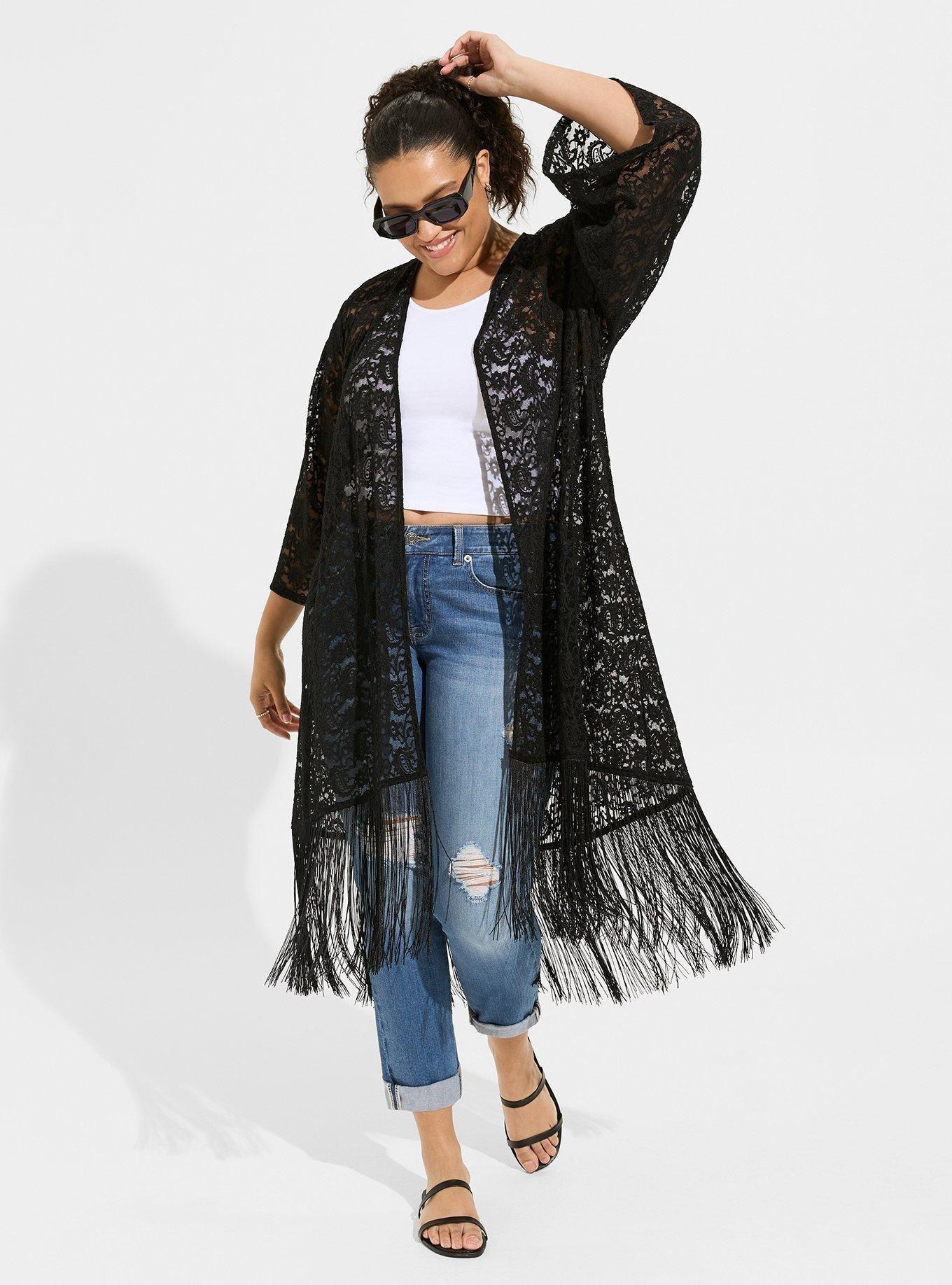 Fringe Lace Kimono