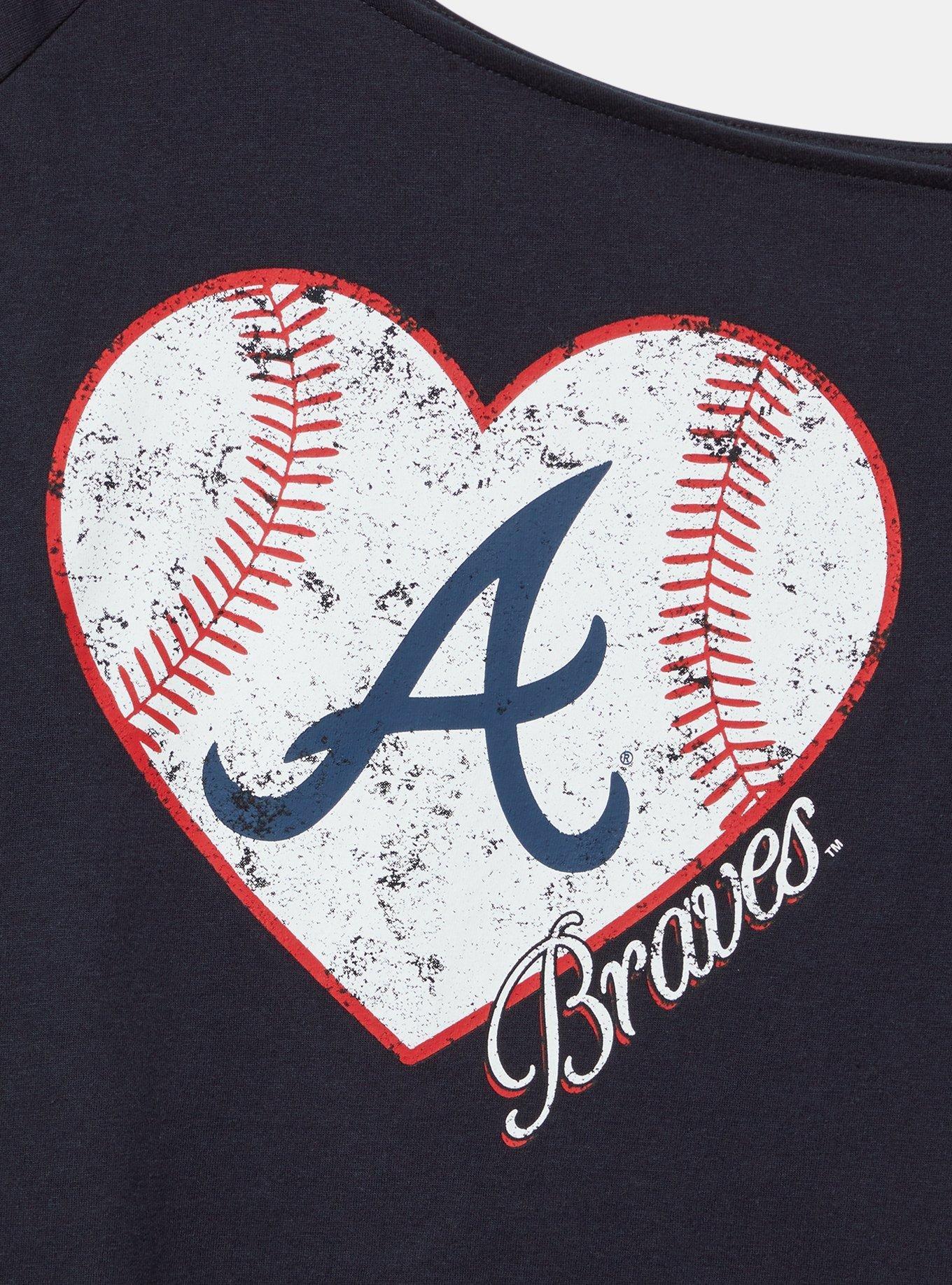 MLB Atlanta Braves Classic Fit Cotton Off Shoulder Tee