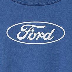 Ford Mustang Logo Classic Fit Cotton Crew Tee, BLUE, swatch