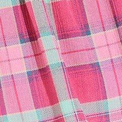 Plus Size Babydoll Crinkle Gauze Tie Front Top, MULTI PLAID, swatch