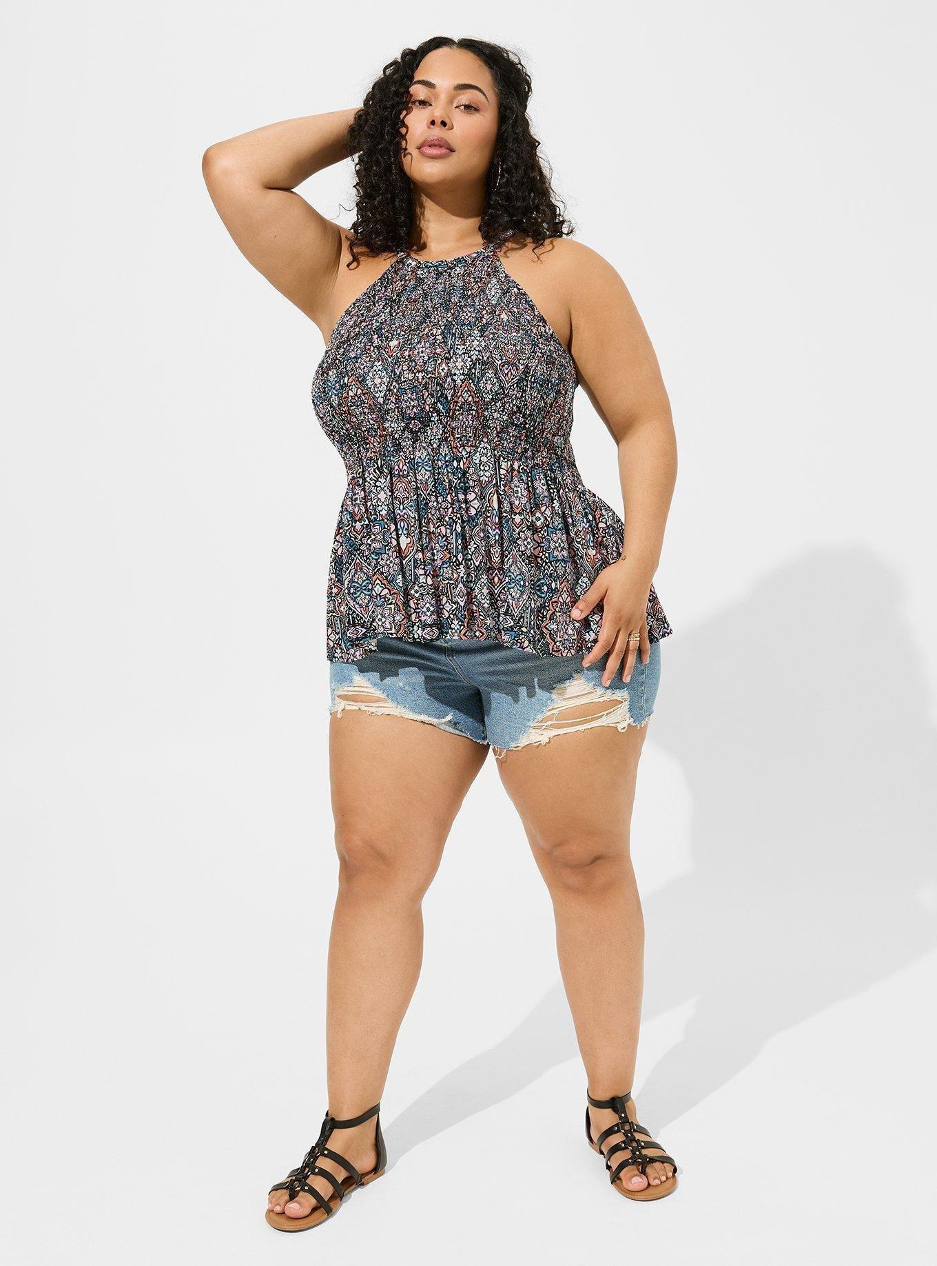 Peplum Challis Tank
