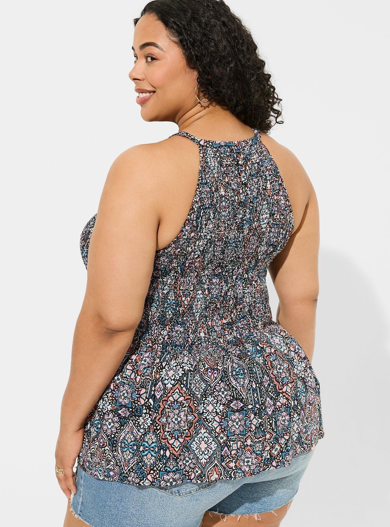 Peplum Challis Tank