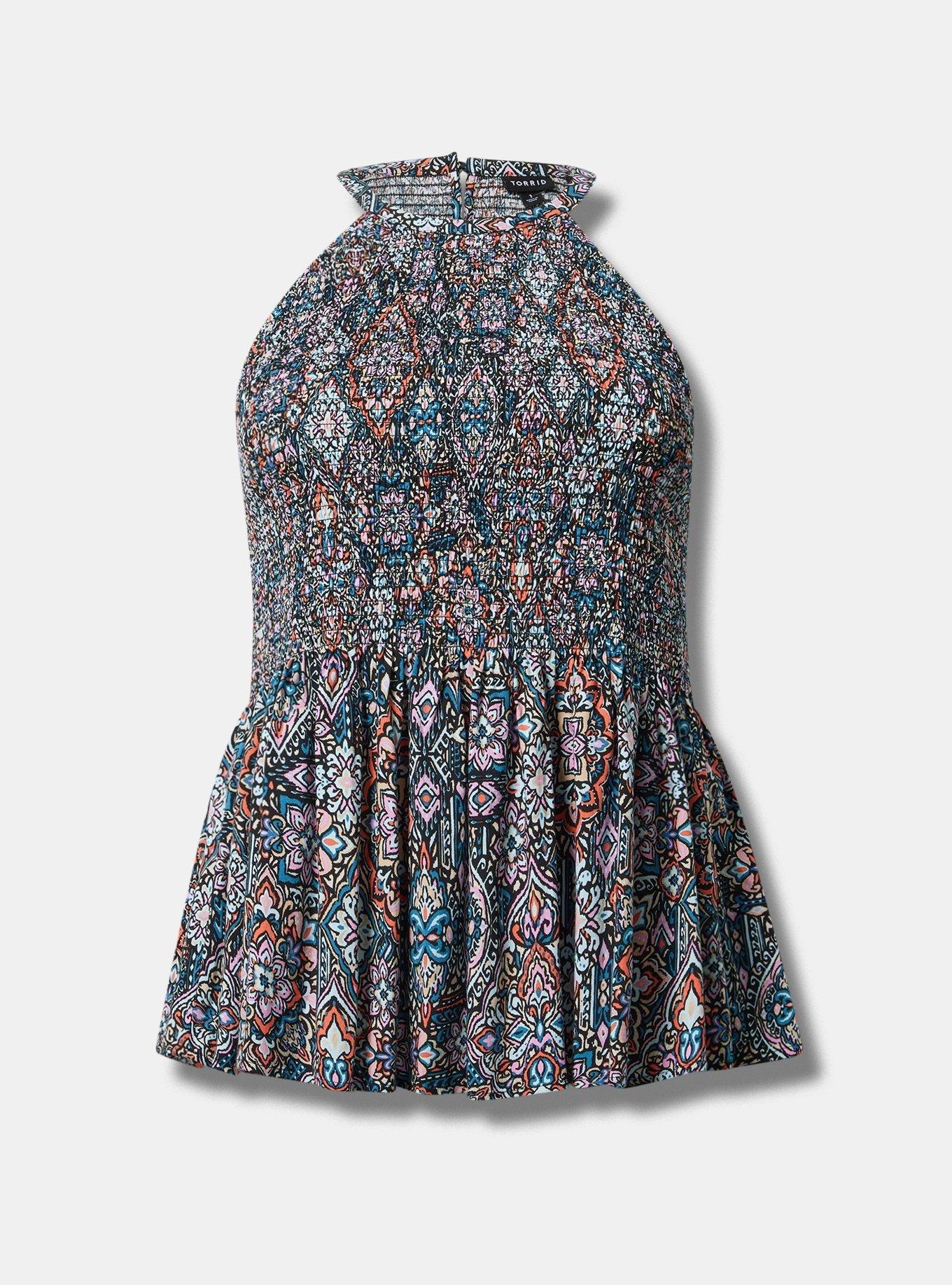 Peplum Challis Tank