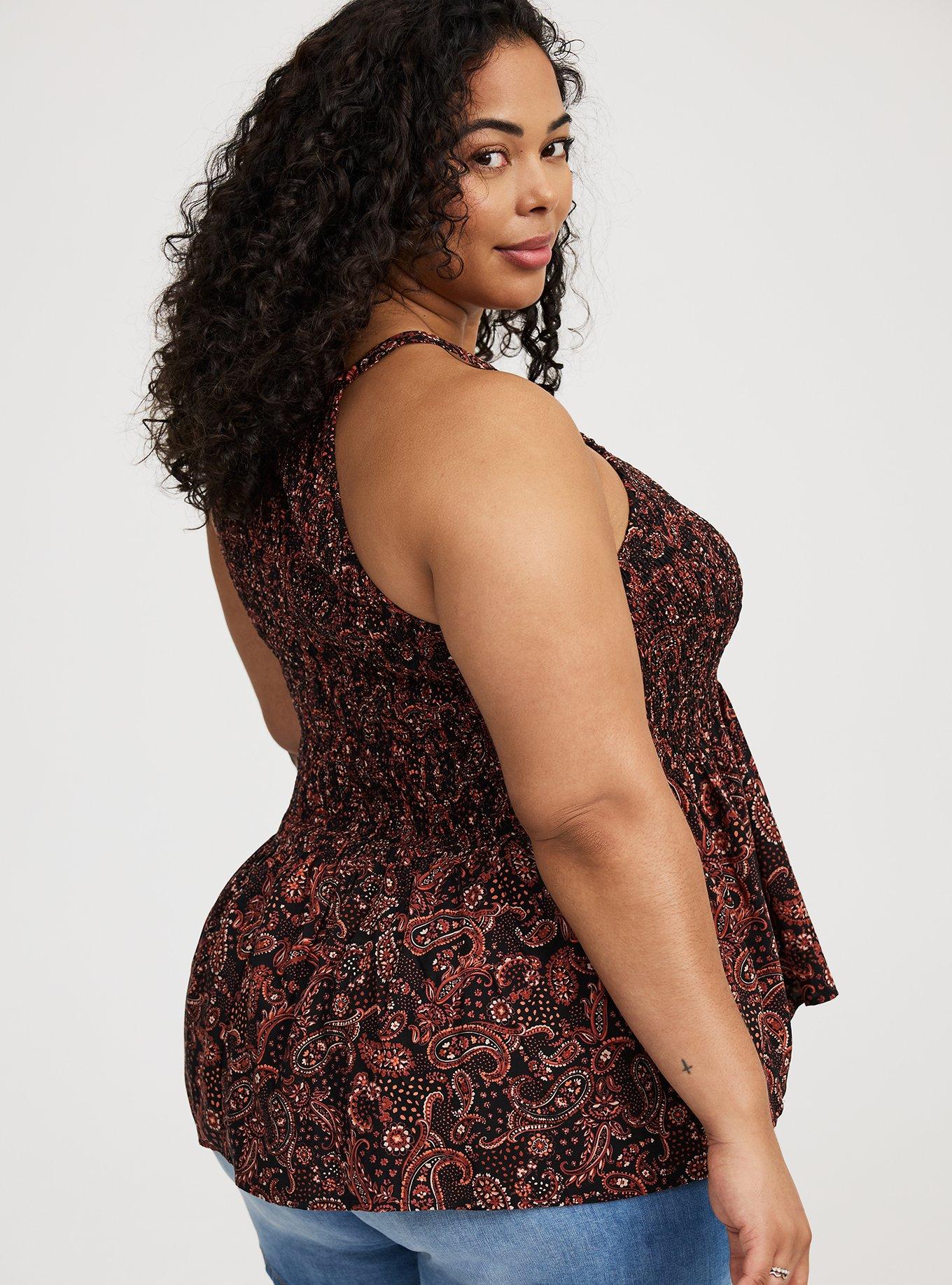 Peplum Challis Tank