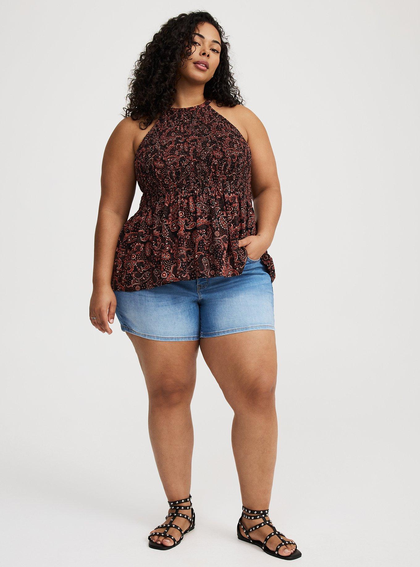 Peplum Challis Tank