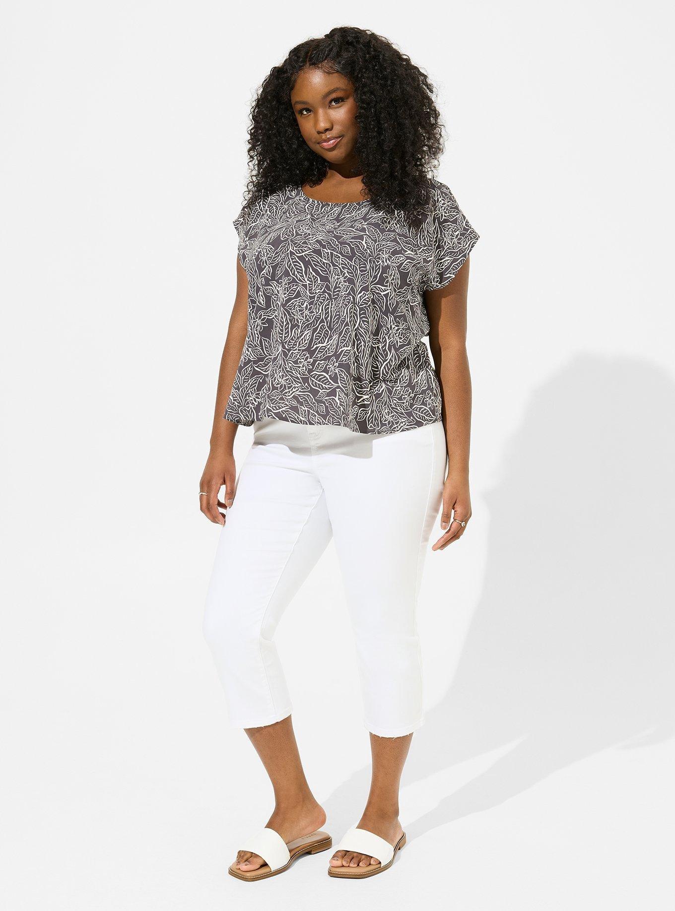 Island Silk Dolman Cross Back Crop Top