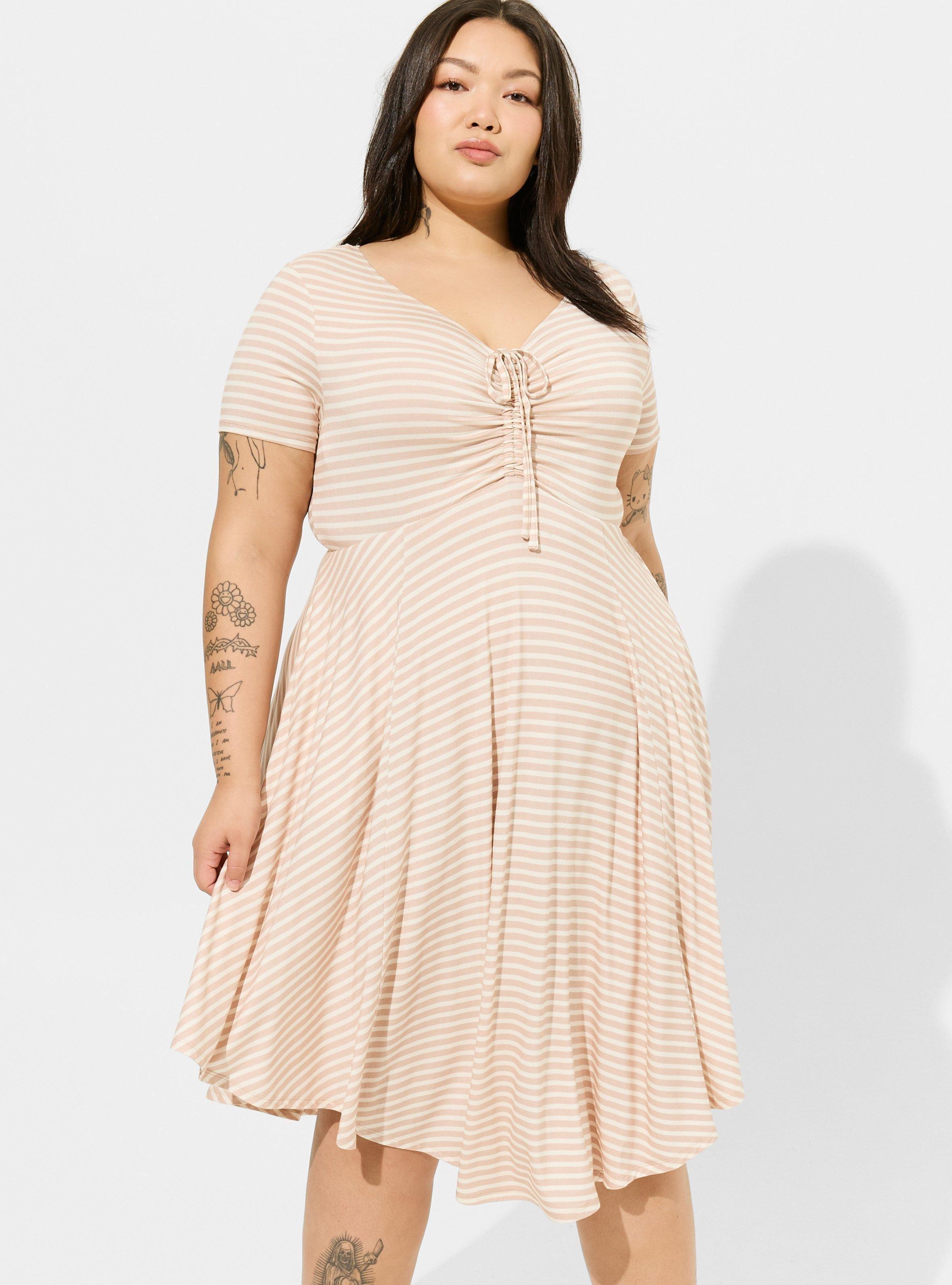 Midi Super Soft Shirred Front Dress