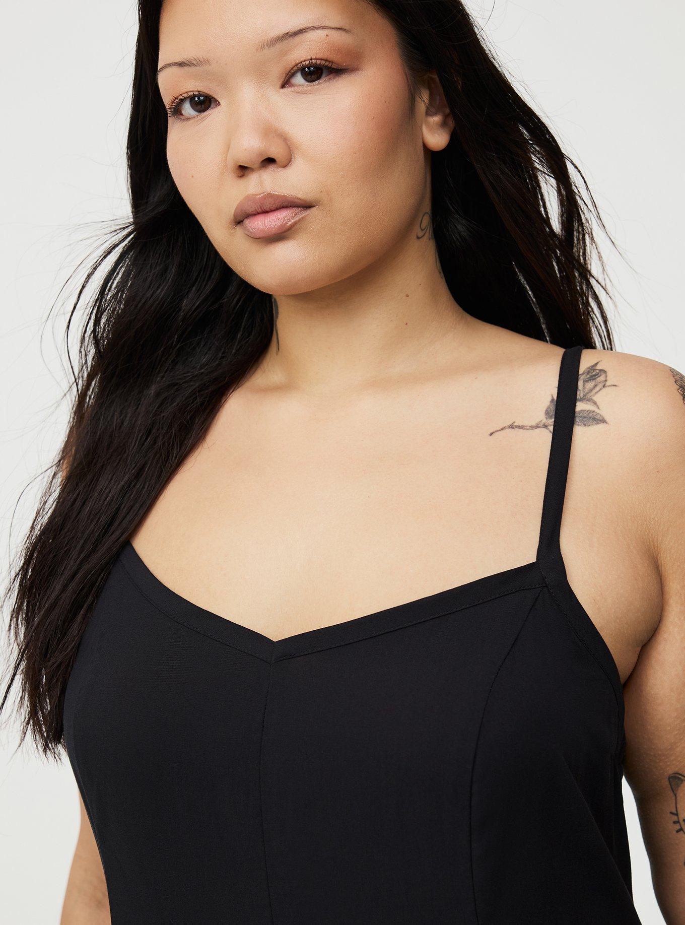 Tiered Trapeze Maxi Dress, DEEP BLACK, alternate