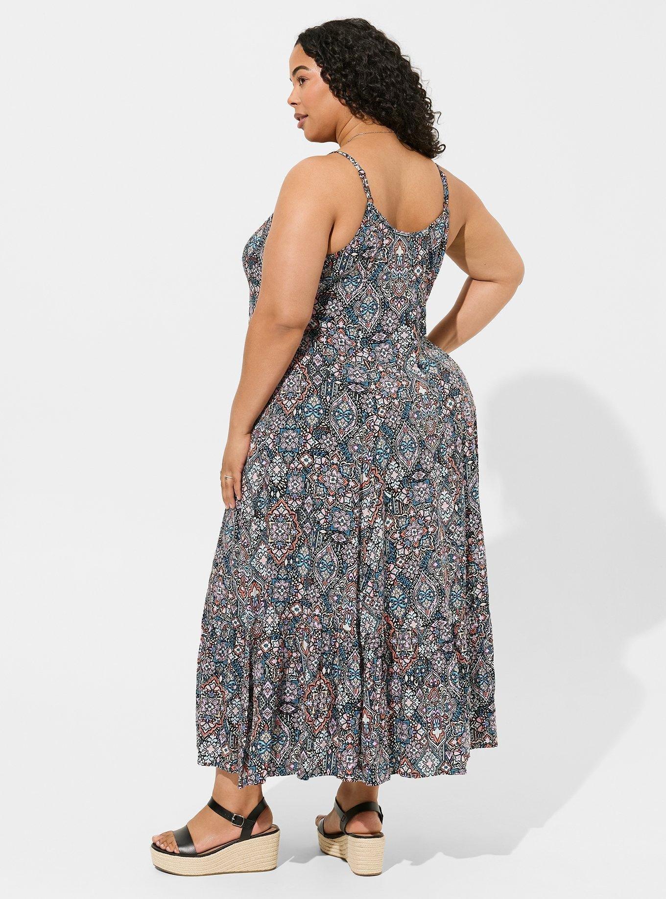 Maxi Challis Trapeze Tiered Dress