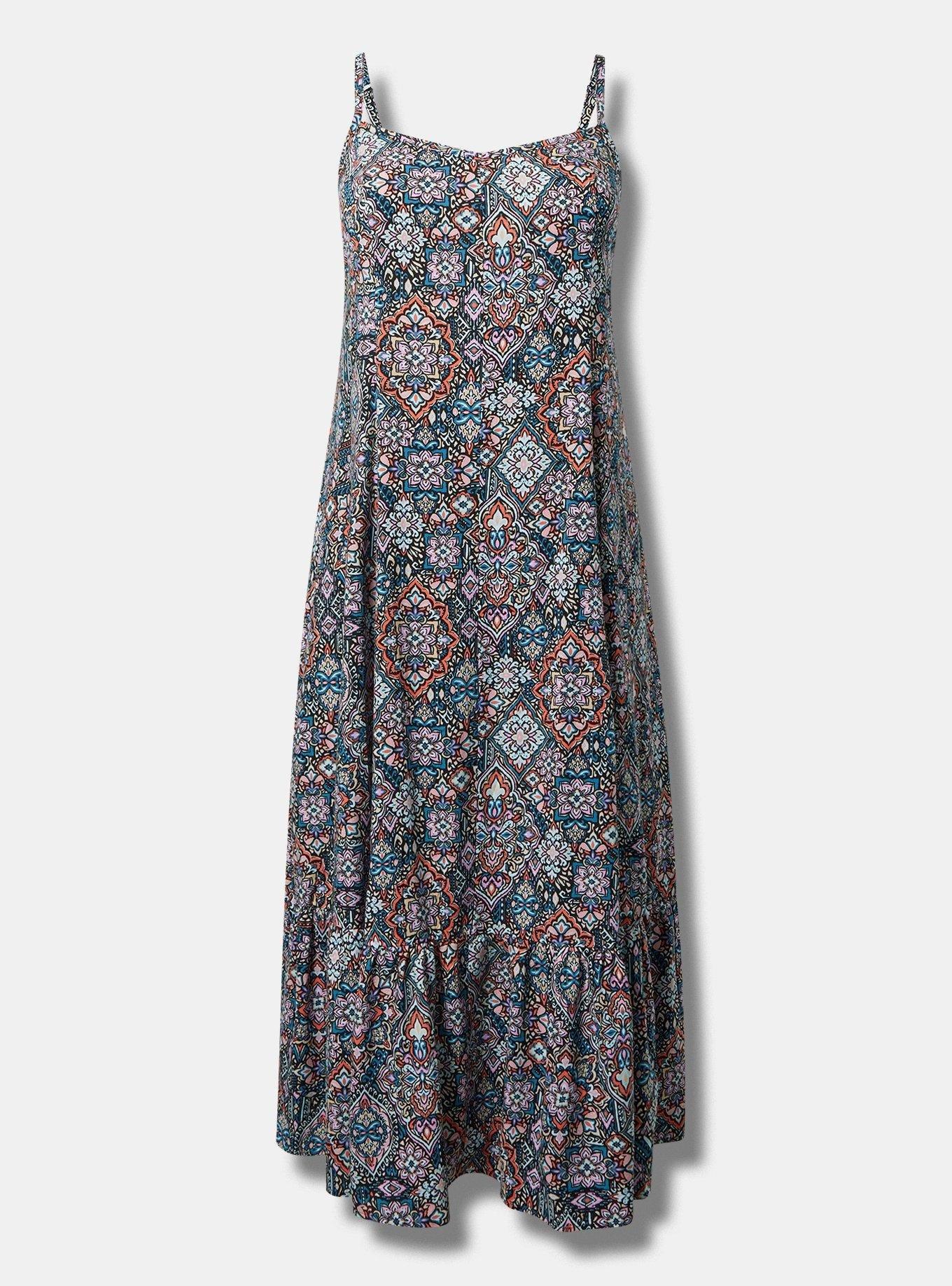 Tiered Trapeze Maxi Dress