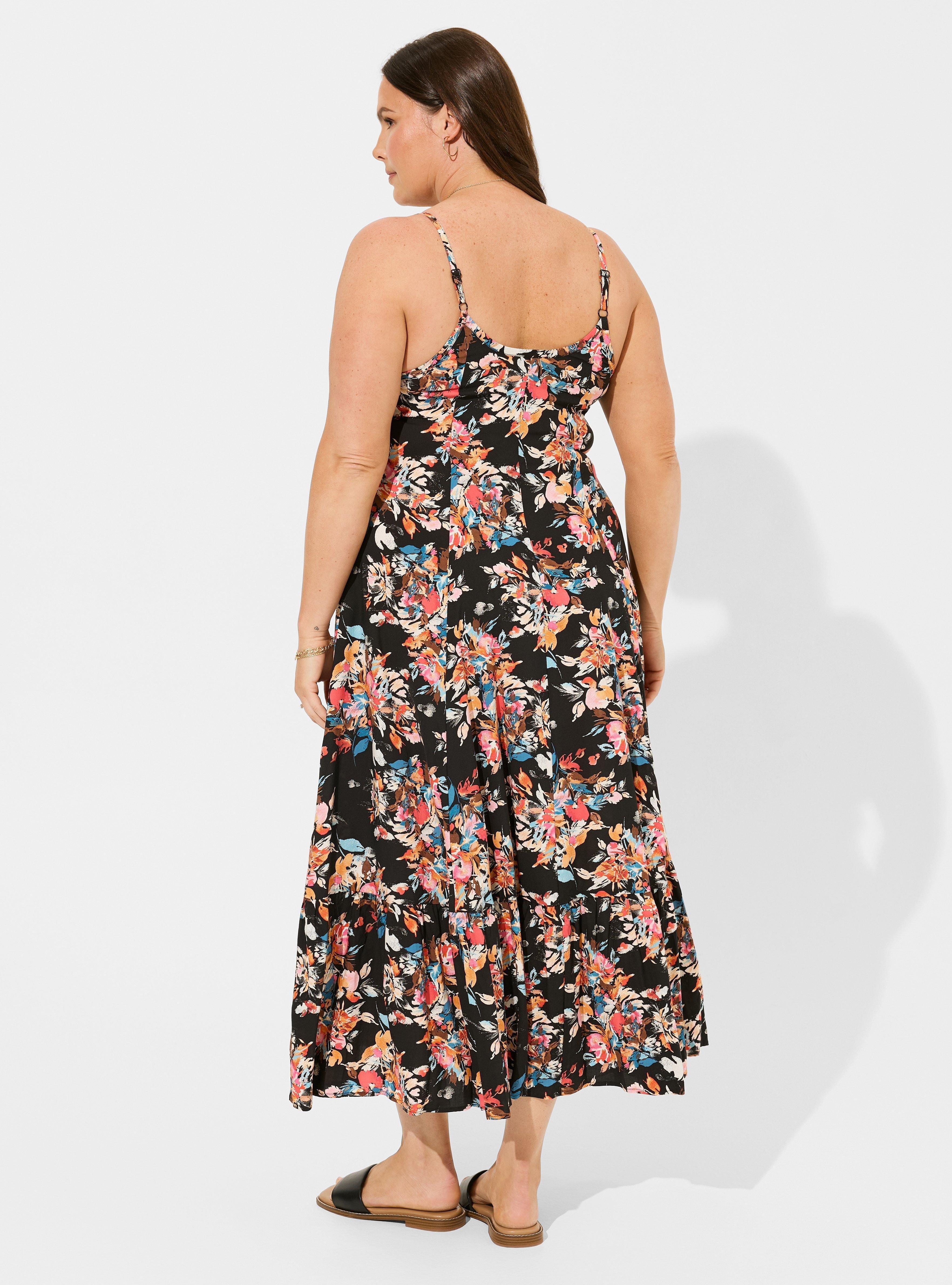 Maxi Challis Trapeze Tiered Dress