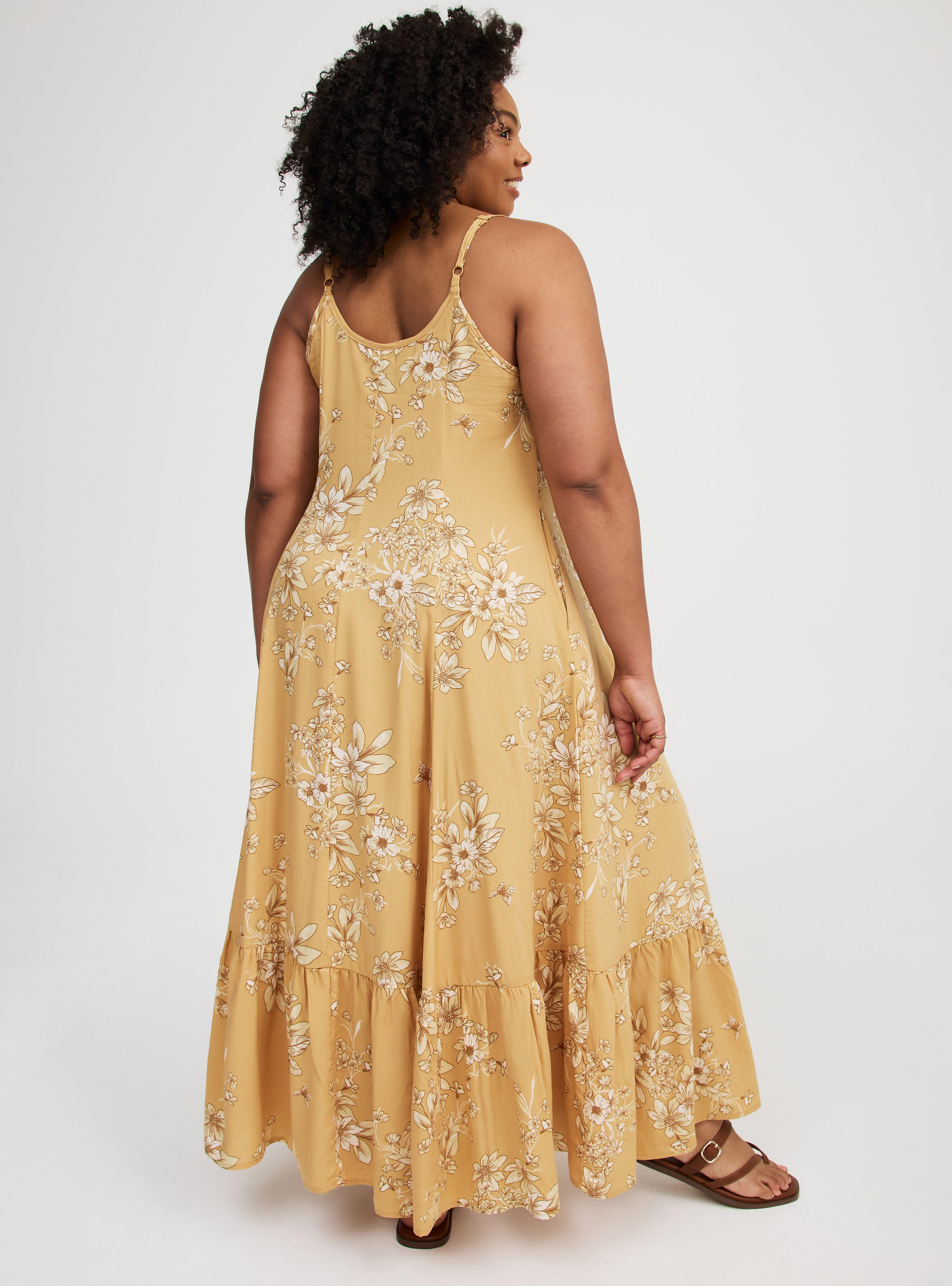 Tiered Trapeze Maxi Dress