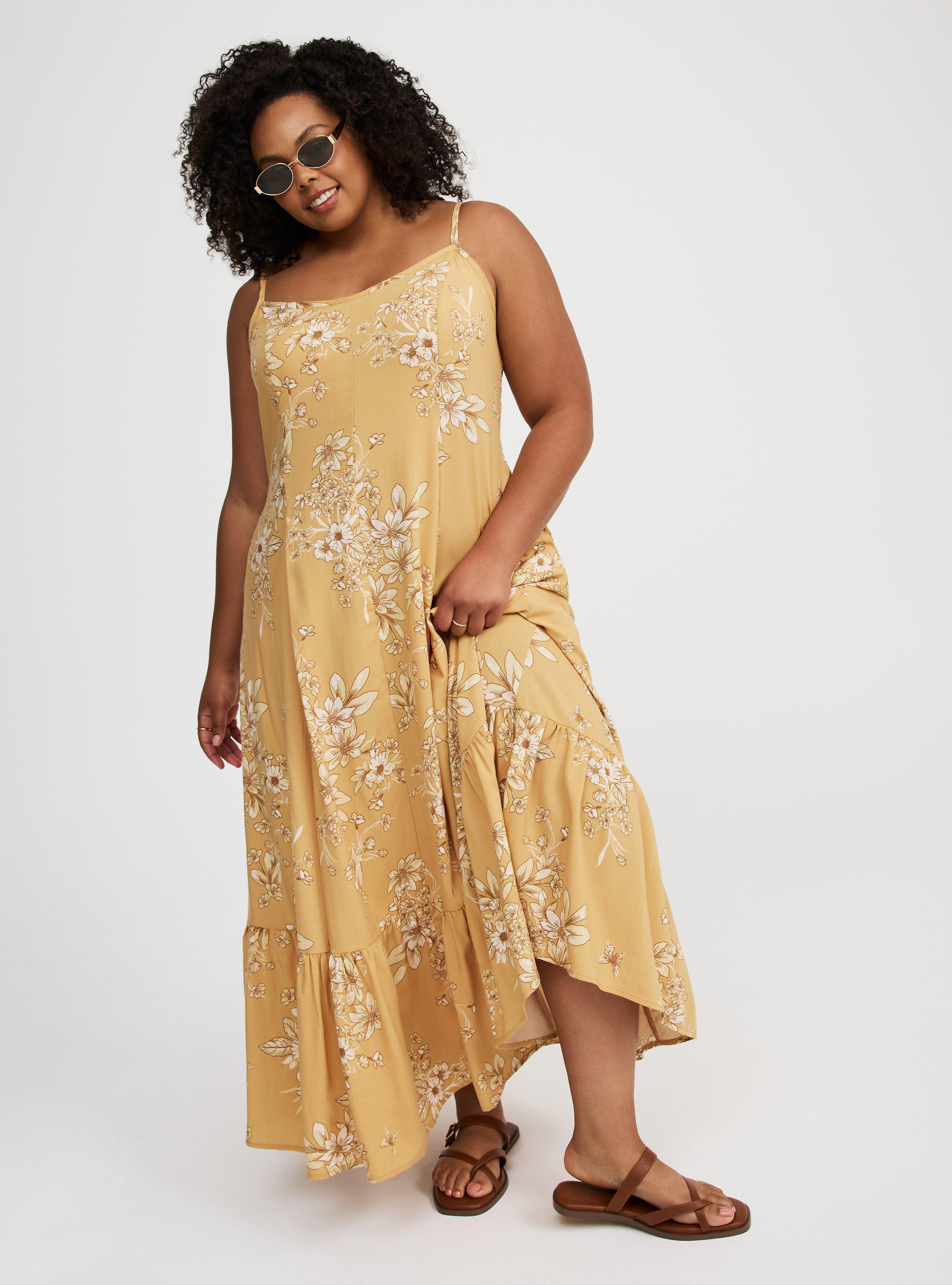 Tiered Trapeze Maxi Dress
