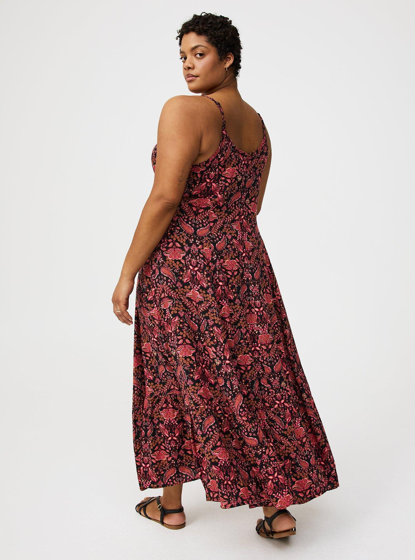 Tiered Trapeze Maxi Dress