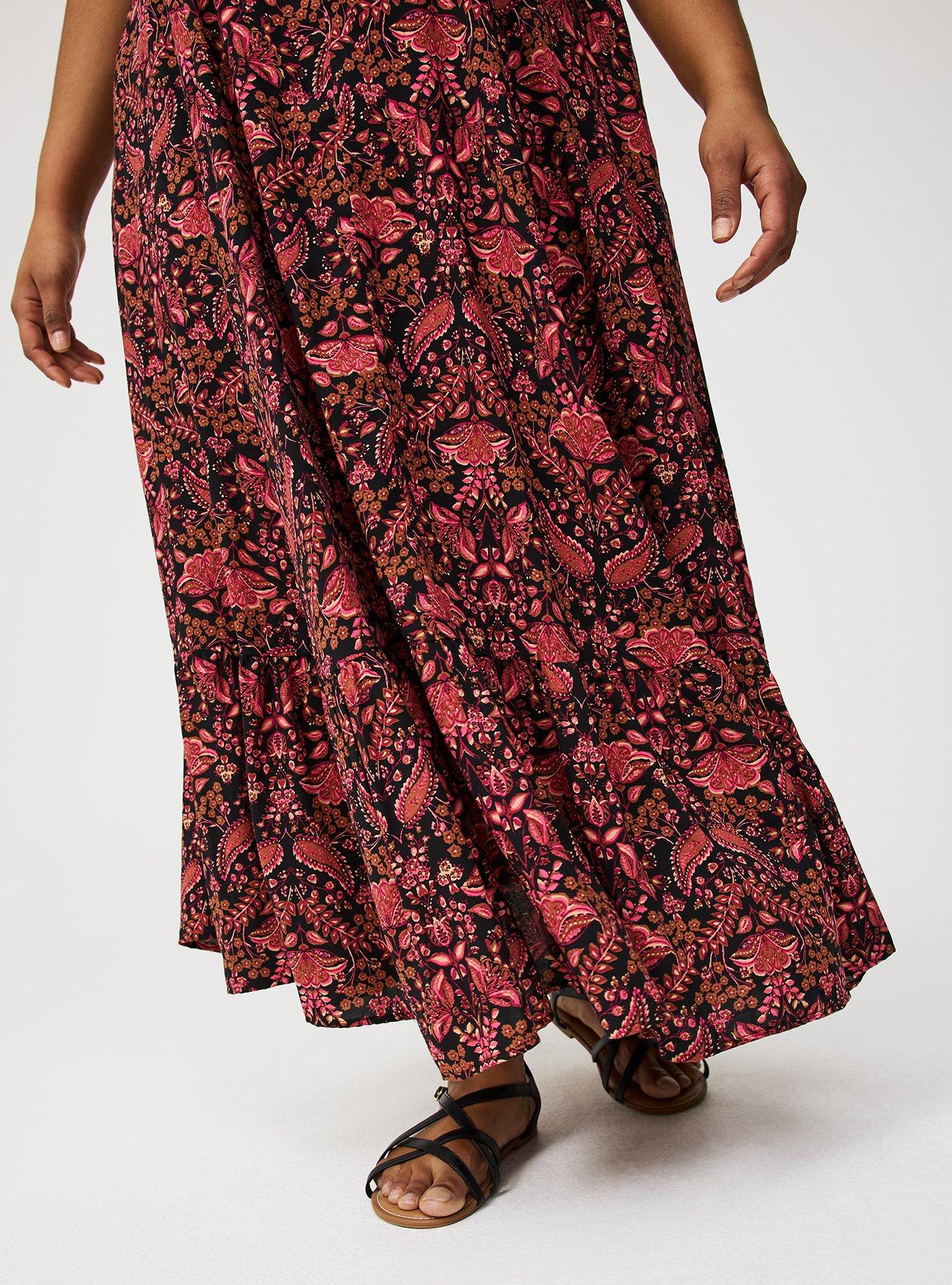 Tiered Trapeze Maxi Dress