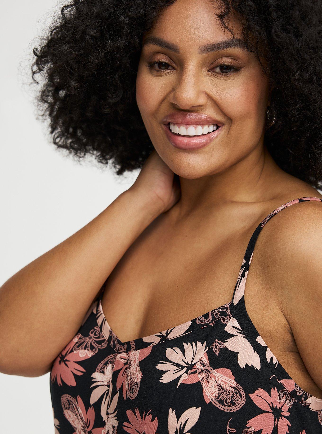 Tiered Trapeze Maxi Dress, BACKLIGHT PAISLEY FLORAL BLACK, alternate