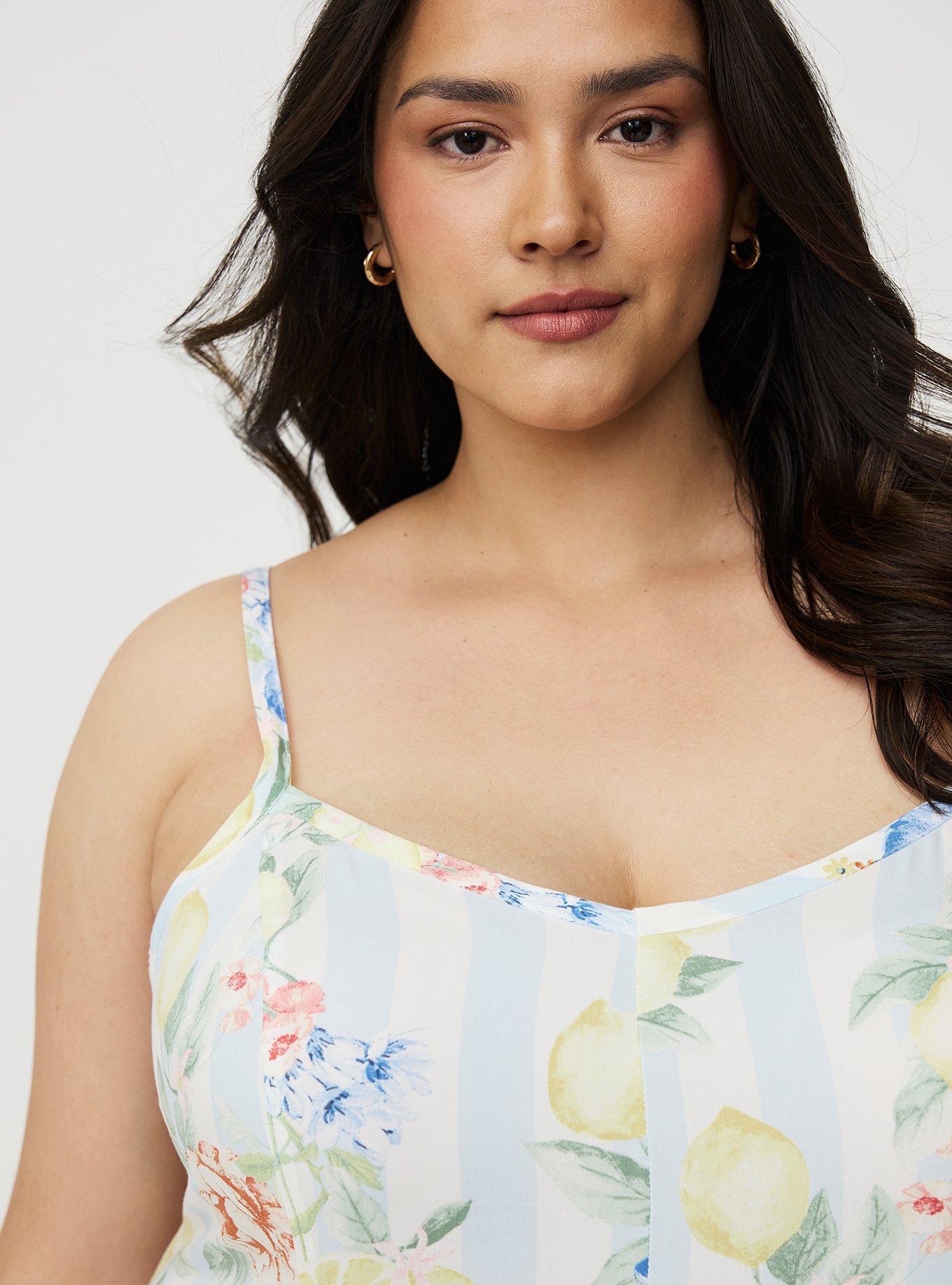 Tiered Trapeze Maxi Dress, CRUSING LEMON FLORAL MULTI, alternate