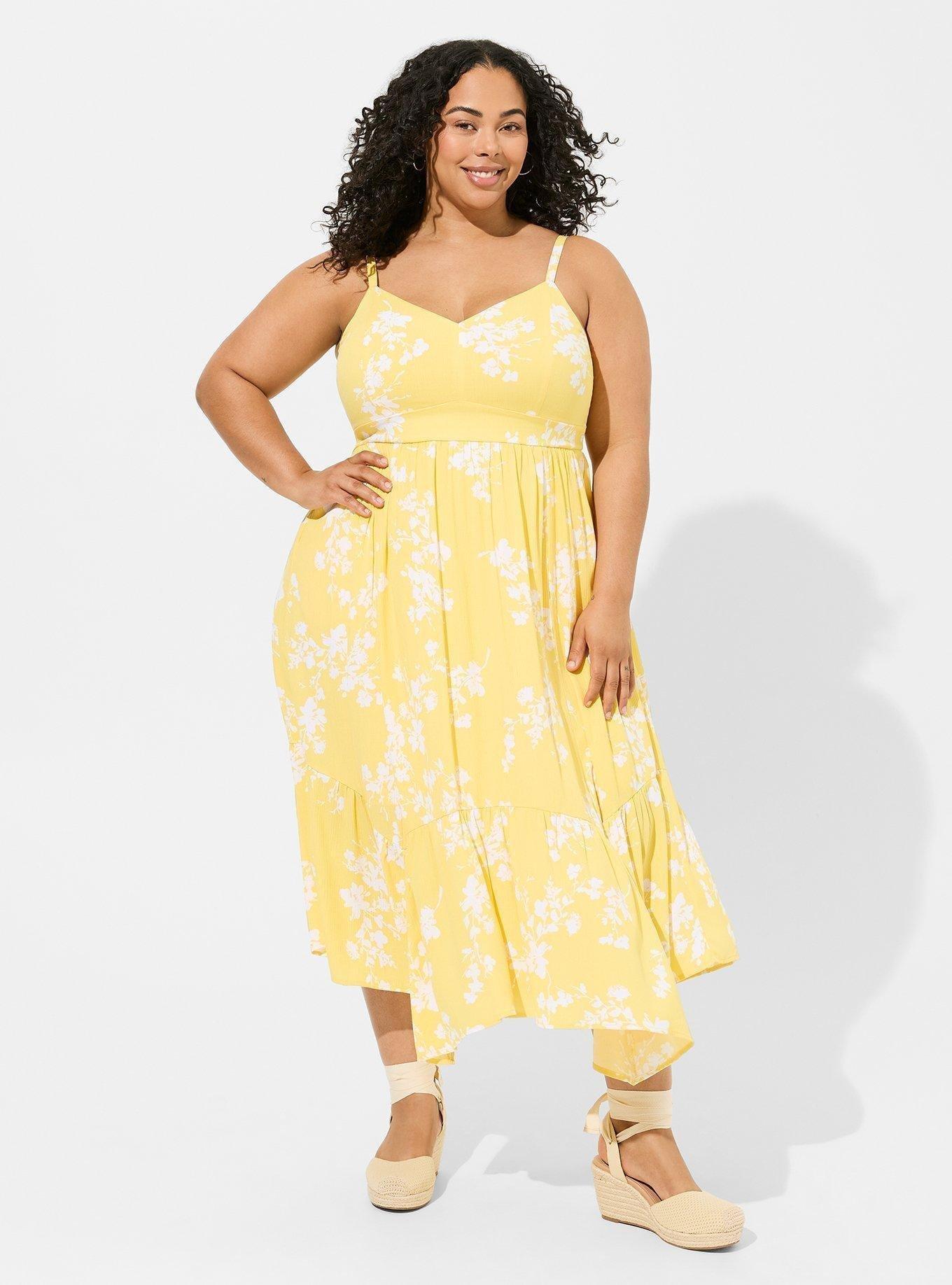 Plus Size Maxi Washable Gauze Tiered Hanky Hem Dress Torrid
