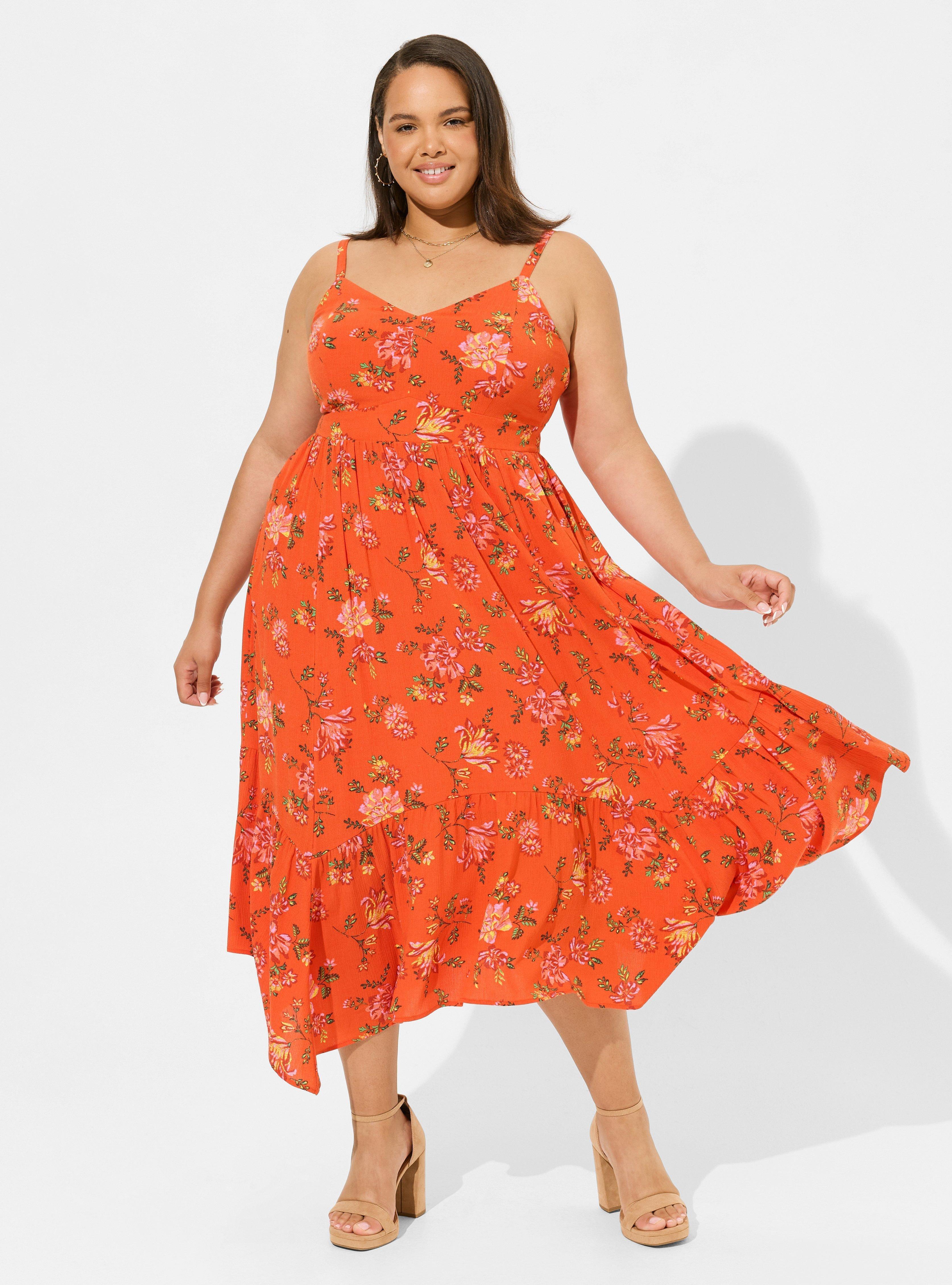 Maxi Washable Gauze Tiered Hanky Hem Dress