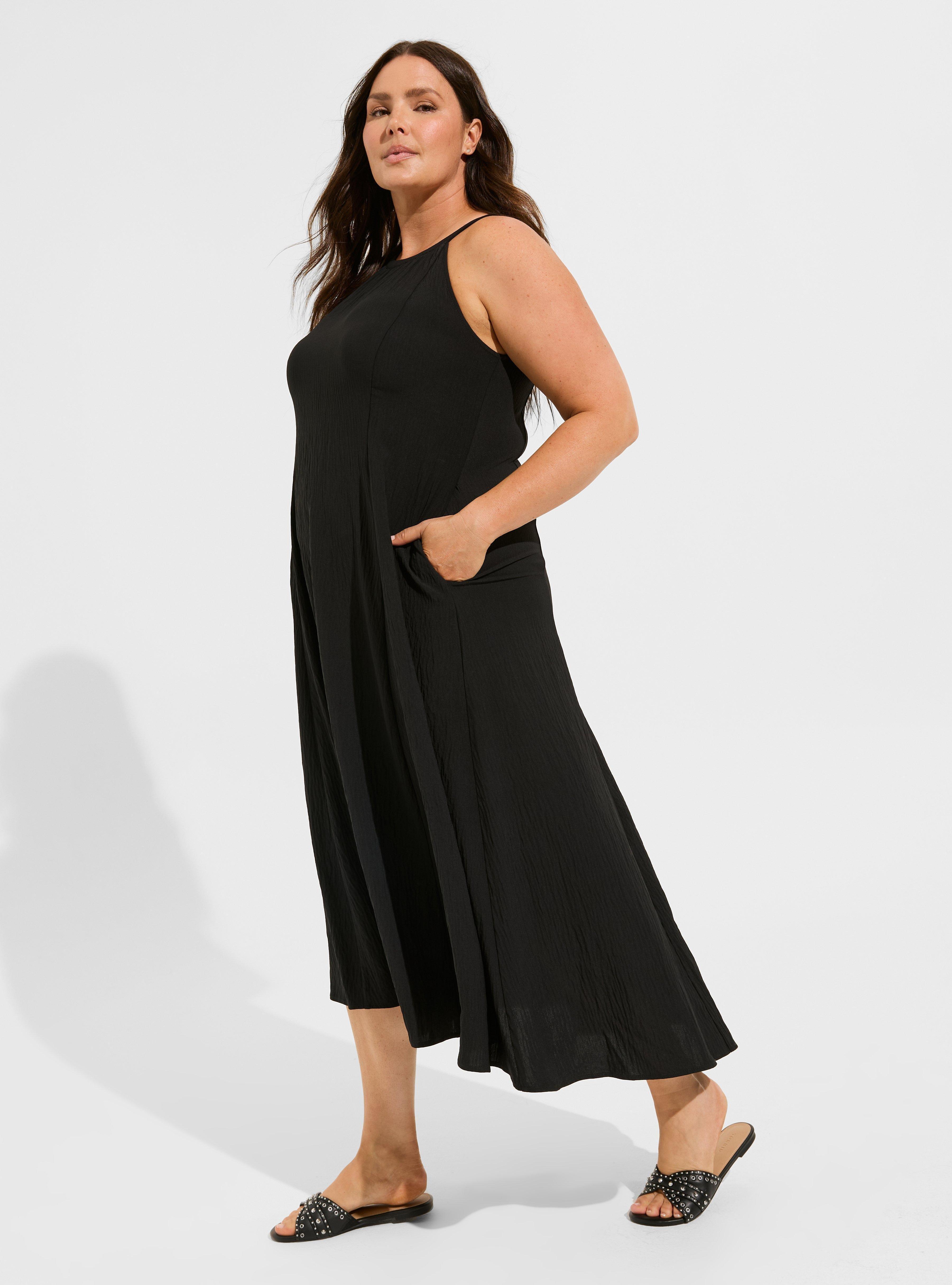 Tea Length Vacation Silk Halter Hi-Low Dress