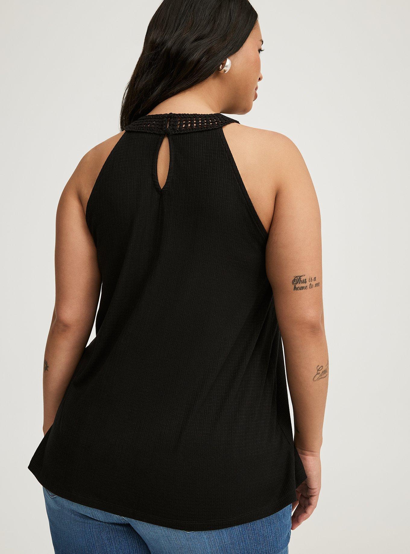 Crochet Neck Swing Tank