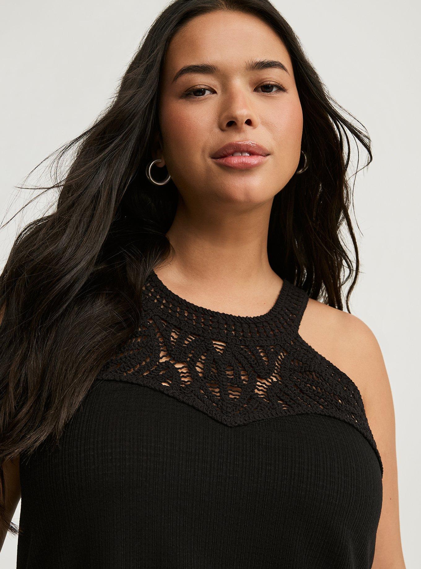 Crochet Neck Swing Tank